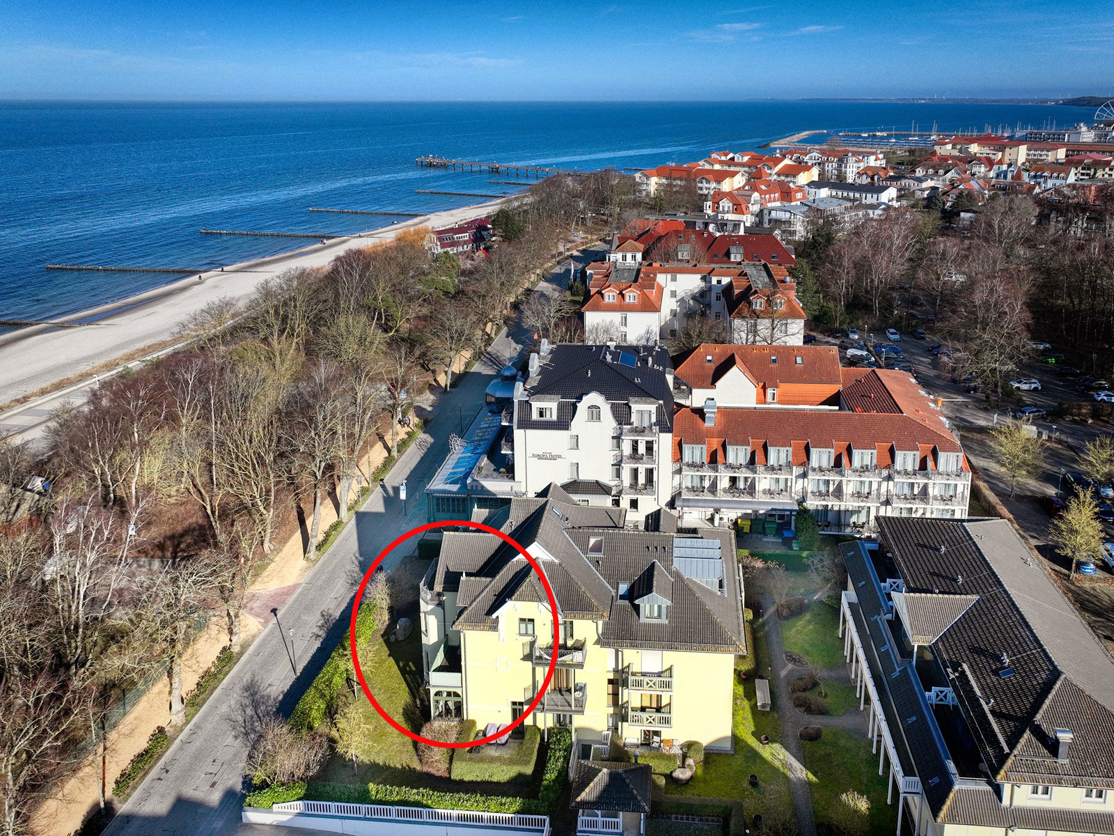 Bäderarchitektur - Ferienapartment mit Meerblick in 1 A Lage!