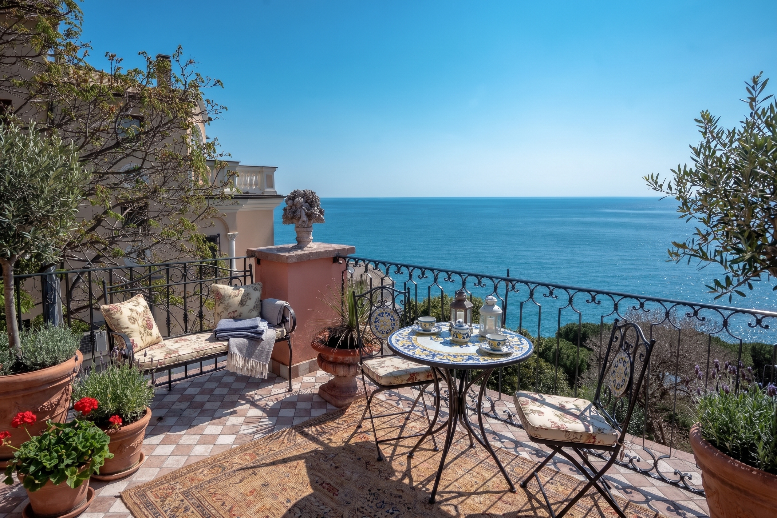 Exclusive residence for sale with sea view and olive grove [AI-modified]