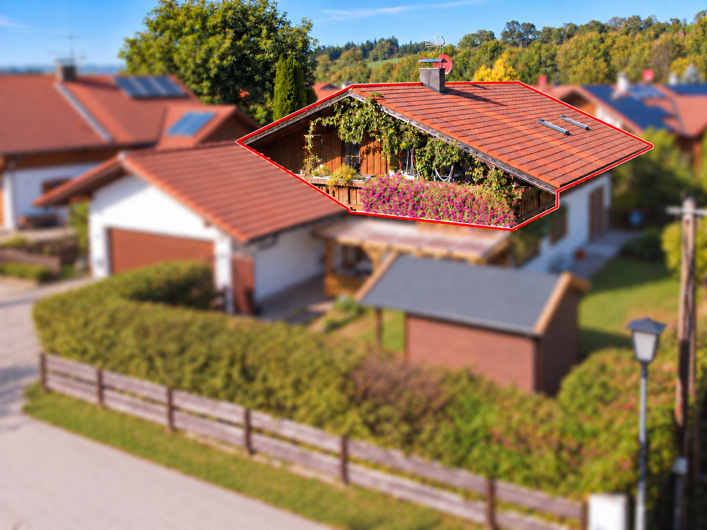 Ein Zuhause mit Charakter - DG-Wohnung mit großem Balkon und Gartenanteil [AI-modified]