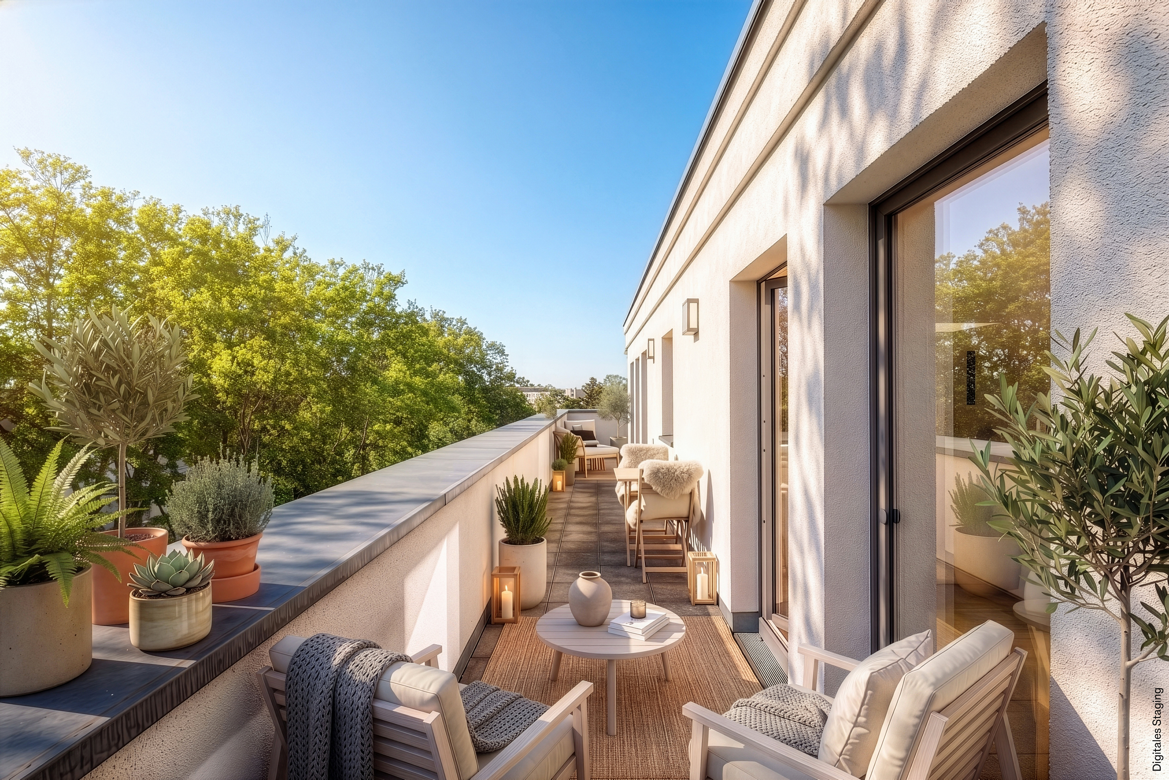 Top-class home with lake panorama – penthouse with wraparound roof terrace