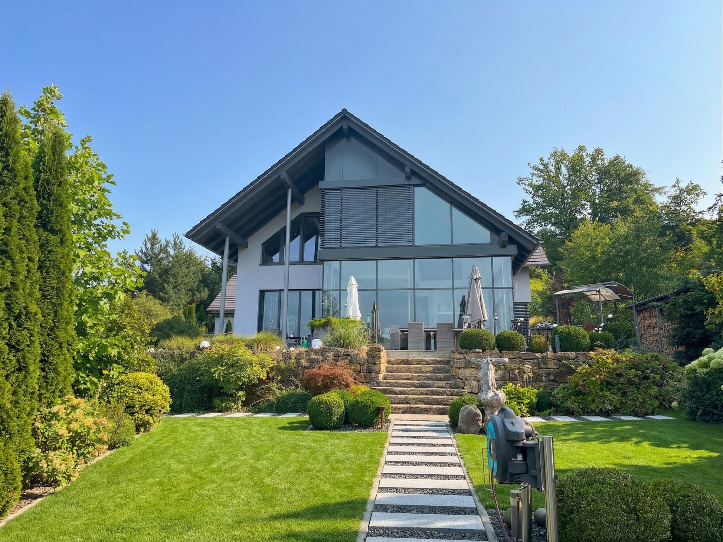 Traumhafte Architektenvilla mit wunderschönem Grundstück in ruhiger Lage!