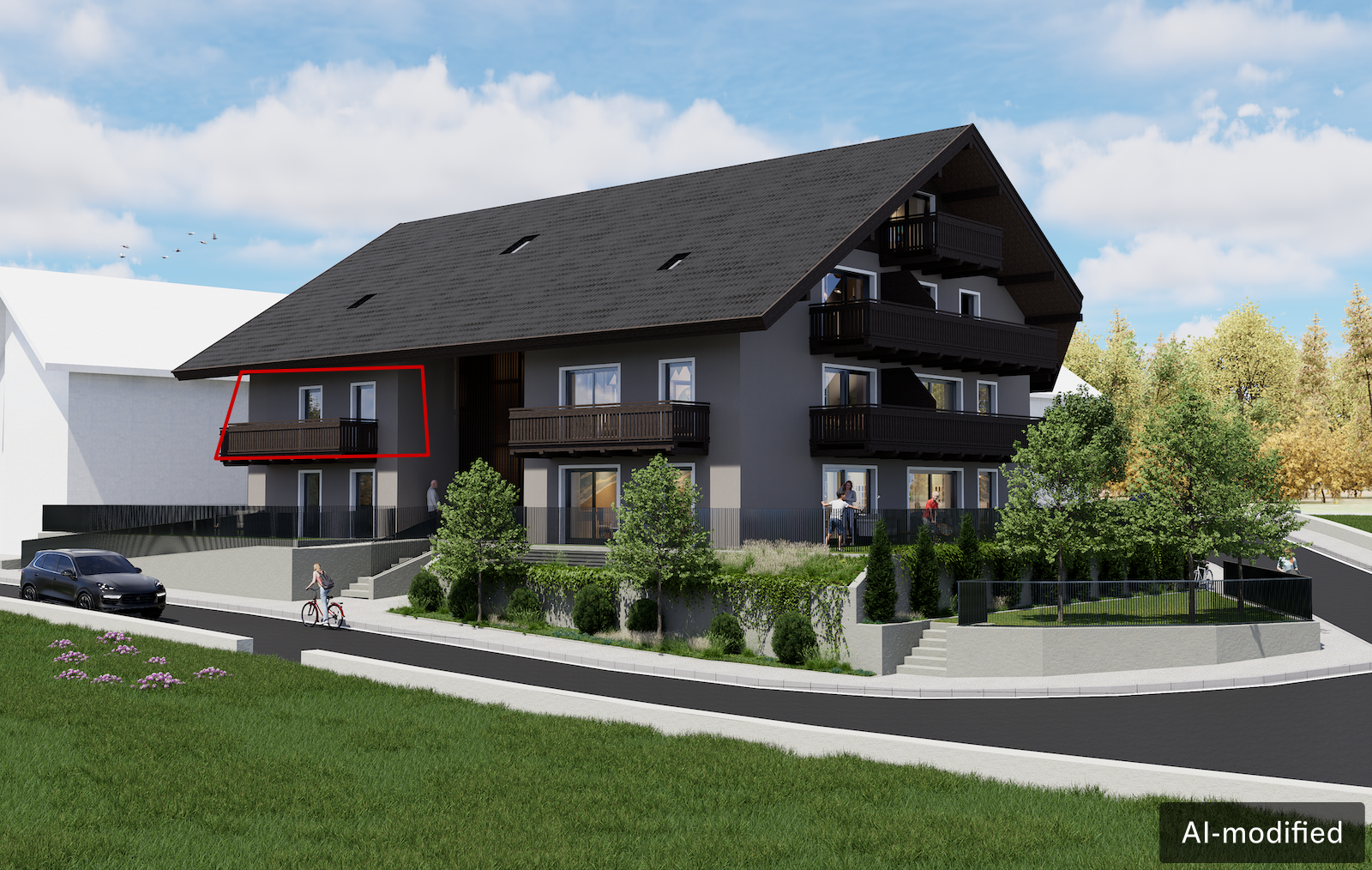Attraktive Neubauwohnung für Ansässige in zentraler Wohnlage von Olang [KI-modifiziert]