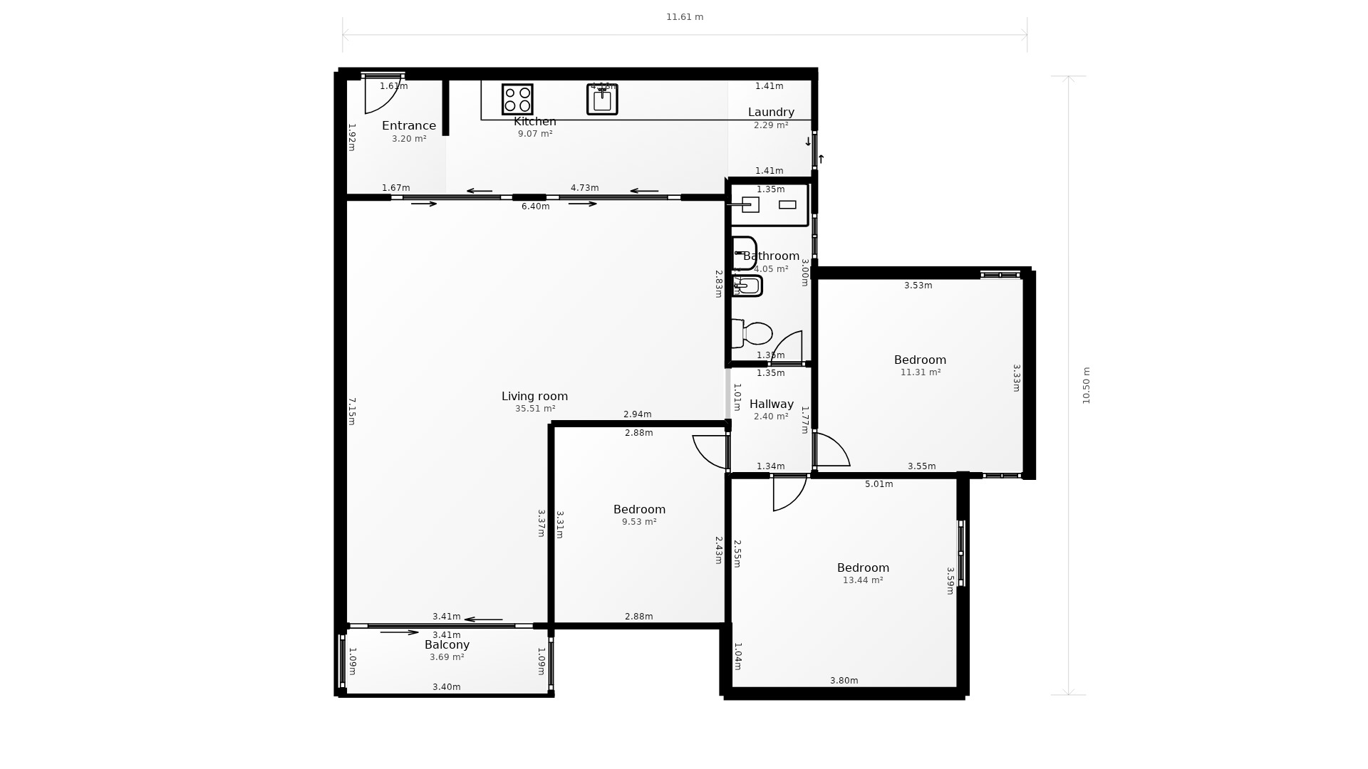Renovated 3-bedroom exterior apartment with elevator in the Pinar del Rey area