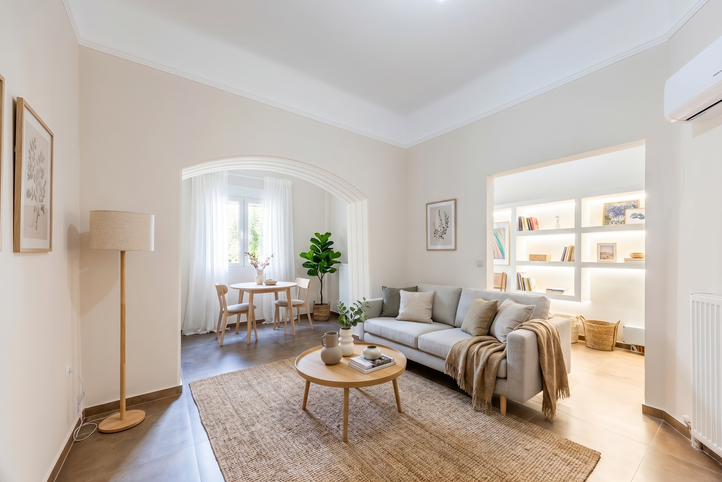 Serene renovated 3 bedroom apartment with back yard [AI-modified]