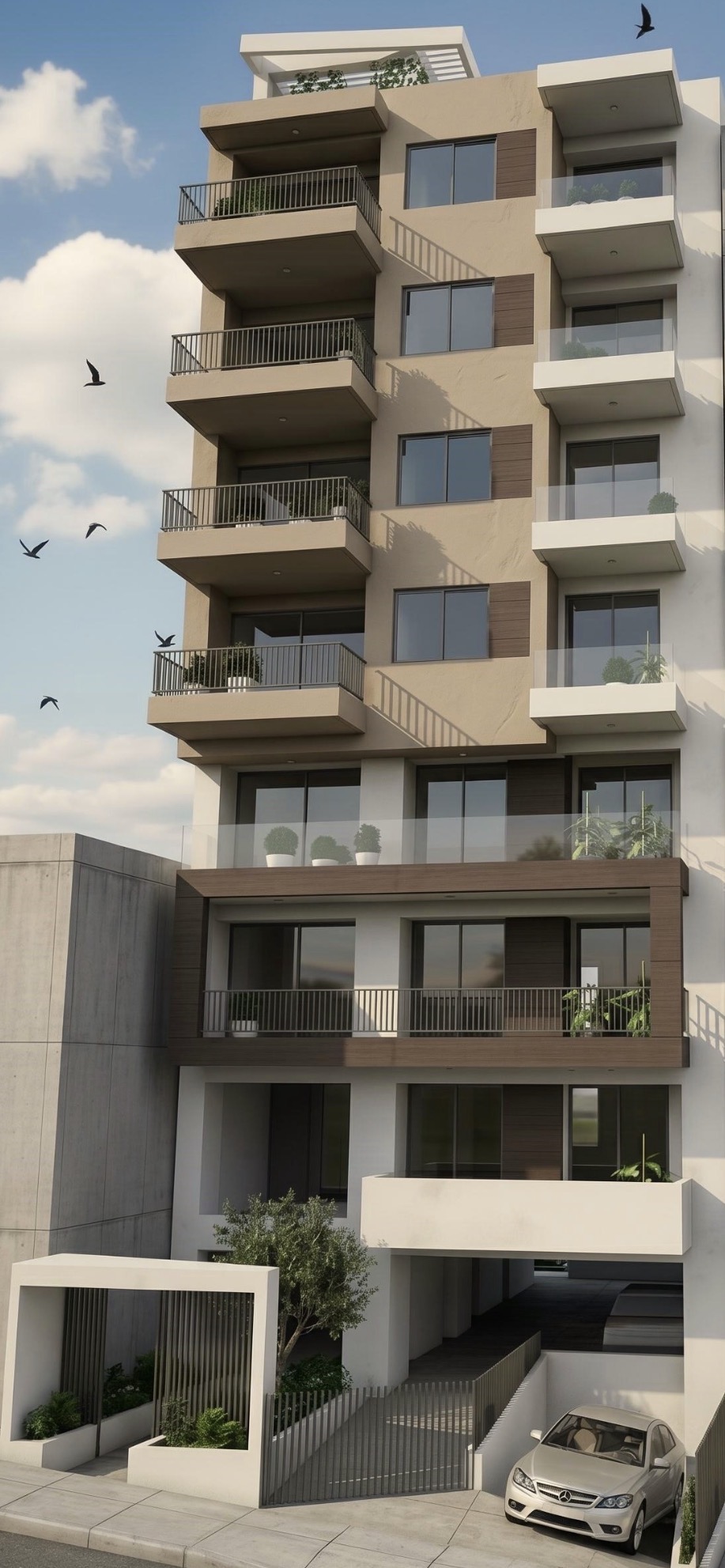 Newly built 4th floor apartment with sea views in Ilioupoli