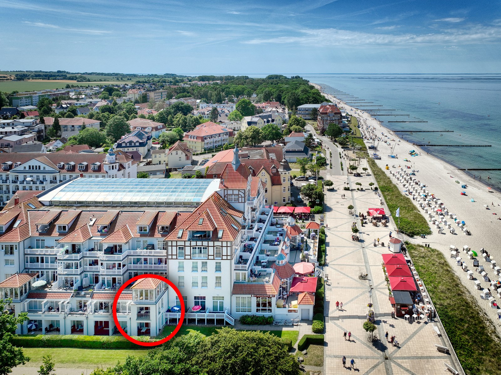 Meerblick - attraktive Ferienwohnung am Baltic Platz in Kühlungsborn