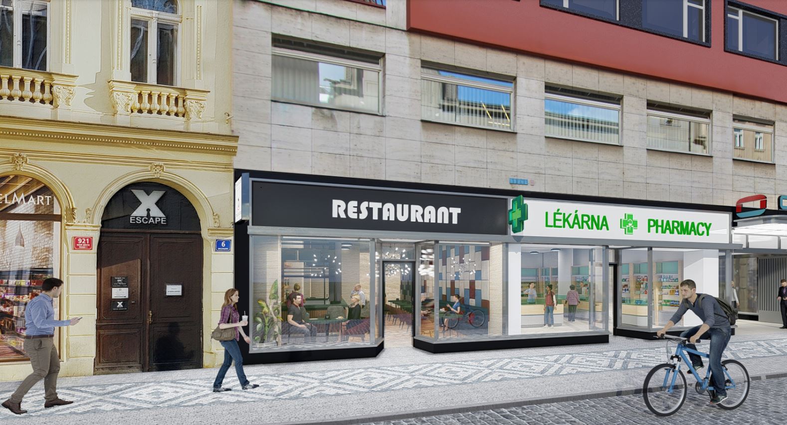 Třípatrový multifunkční prostor v centru Prahy