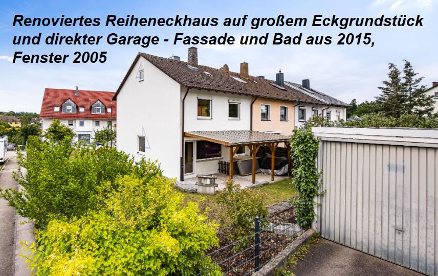 SOFORT bezugsfähiges Reiheneckhaus mit direktem Garagenzugang auf schönem Eckgrundstück in Roth