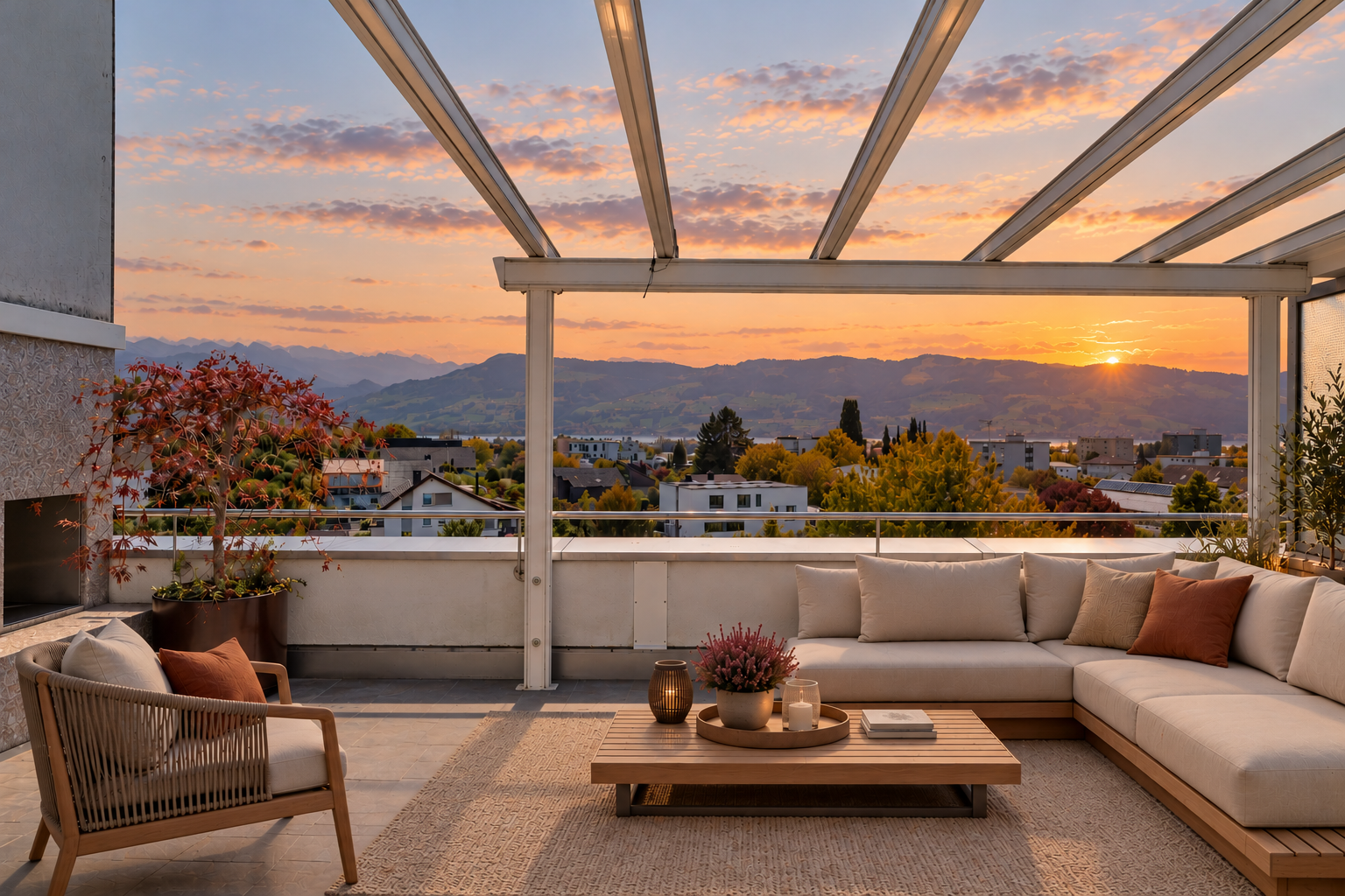 Exclusive penthouse in a quiet residential area [AI-modified]