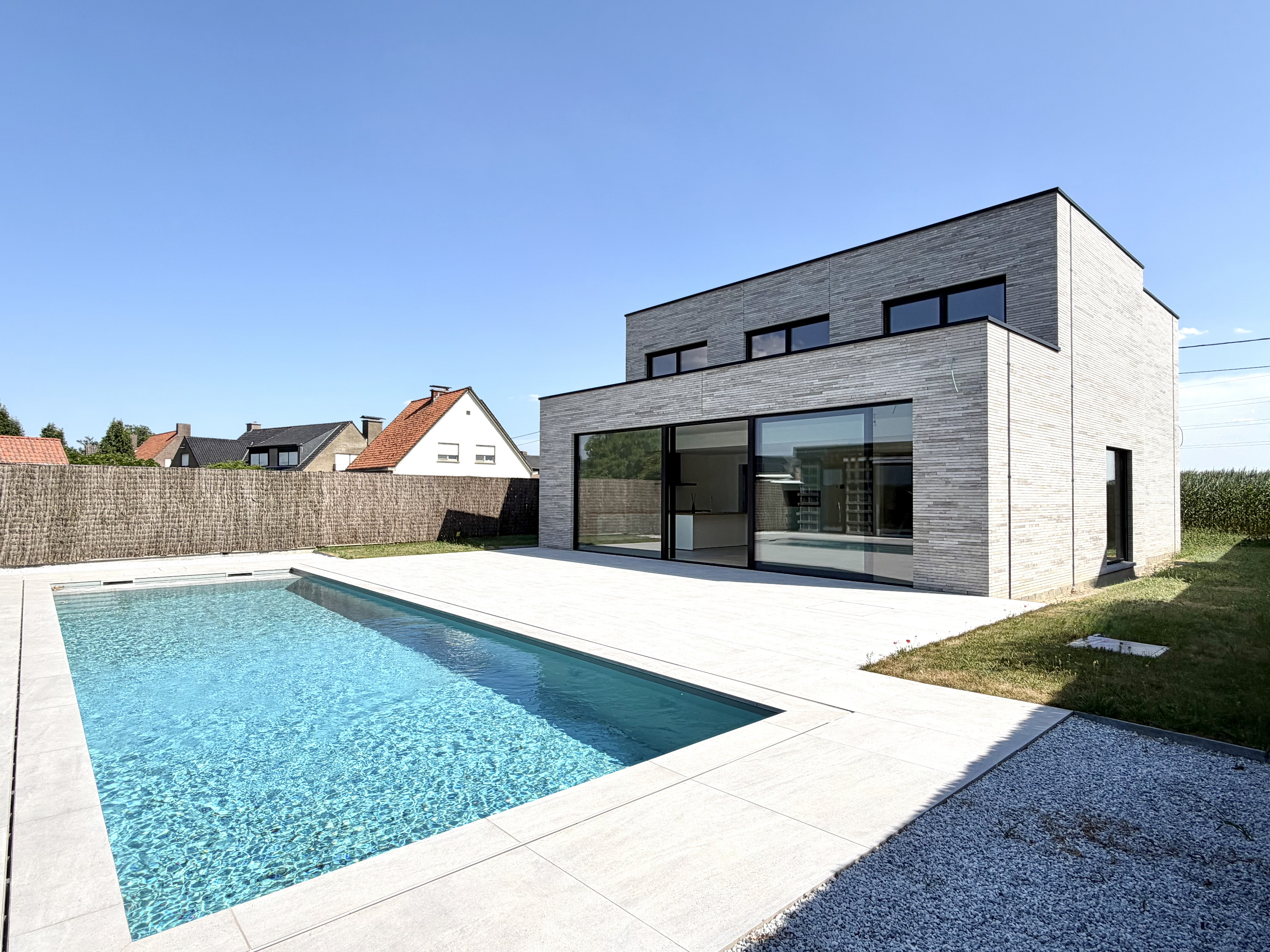 New-build home with pool and pool house