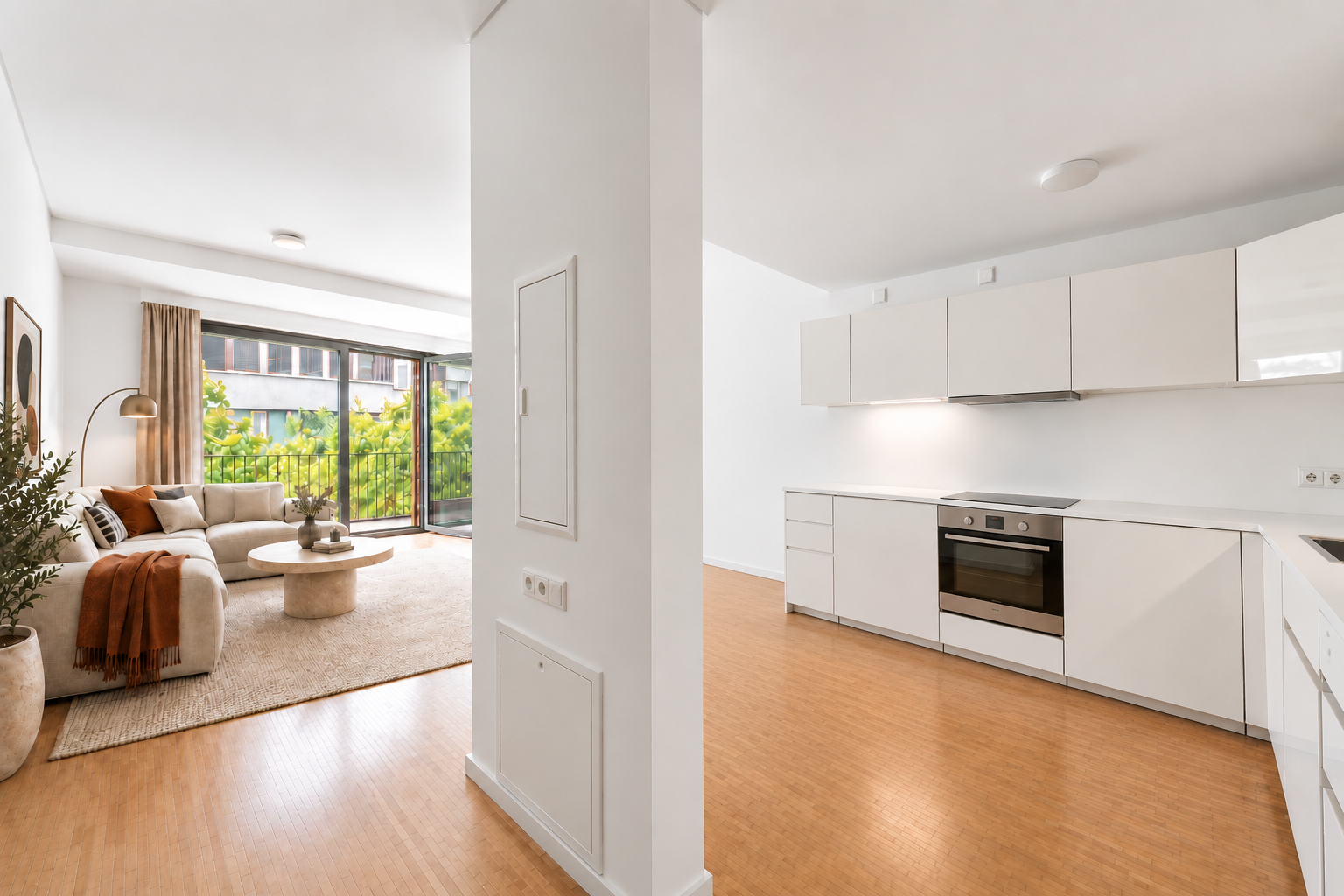 MULTI-GENERATIONAL HOME EISENZAHN                                2 rooms + balcony + communal garden + underground parking [AI-modified]