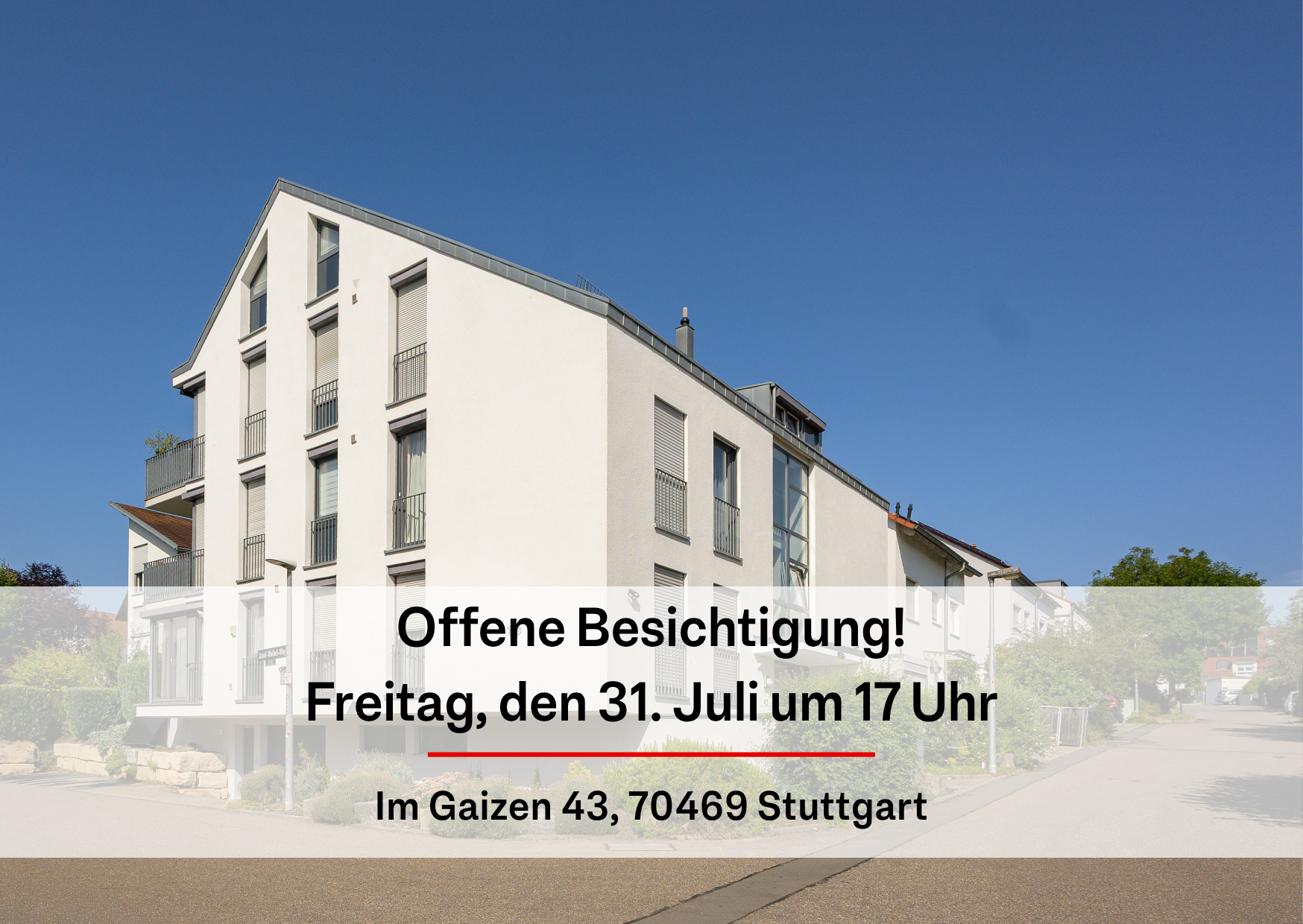 Offene Besichtigung am 31. Juli 2026 um 17 Uhr! Moderne 2-Zimmer-Wohnung mit großzügigem Balkon in Stuttgart-Feuerbach - bezugsfrei