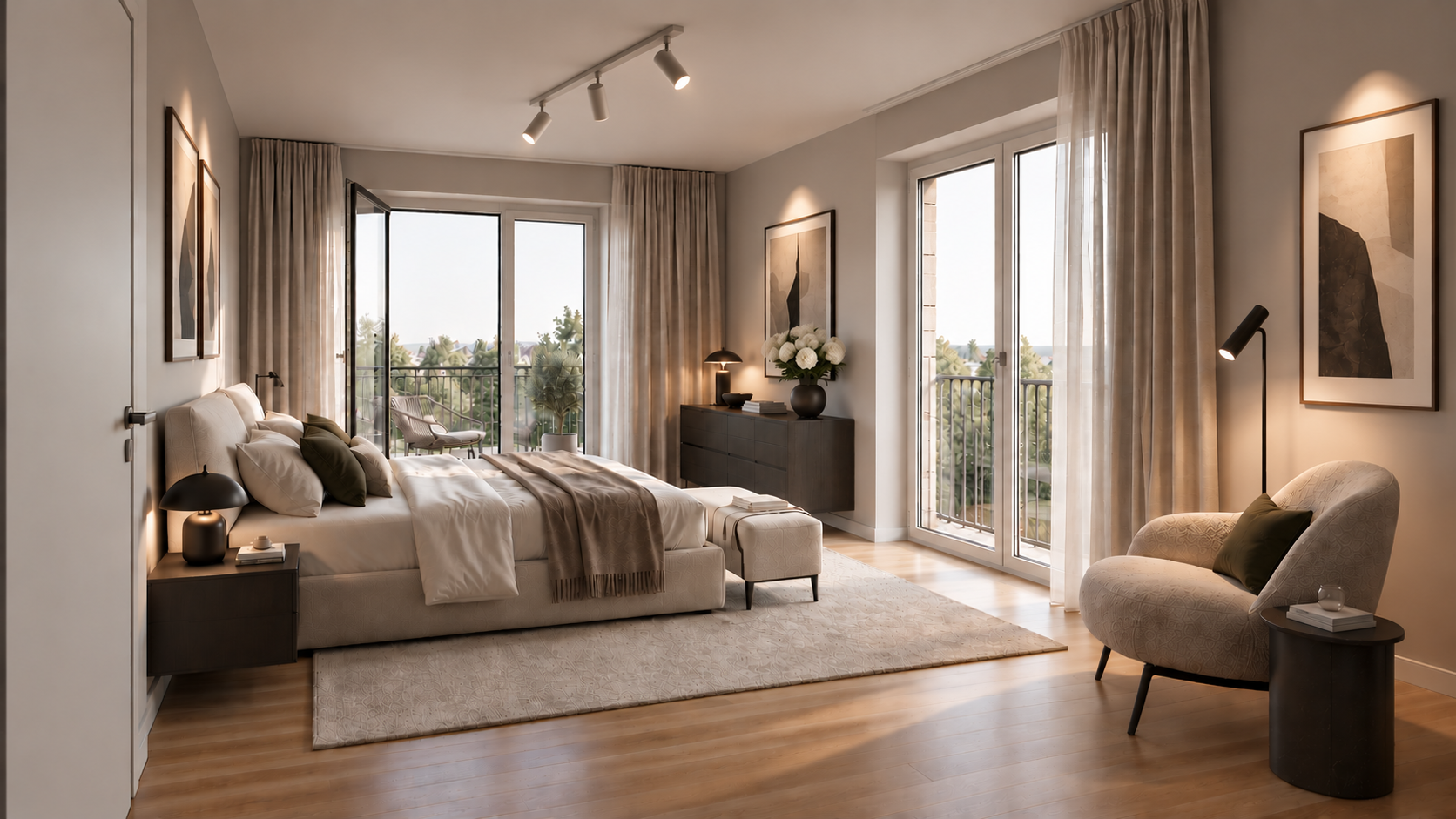 Terrassenwohnung im Herzen von Bramfelds neuem Stadtquartier [AI-modified]