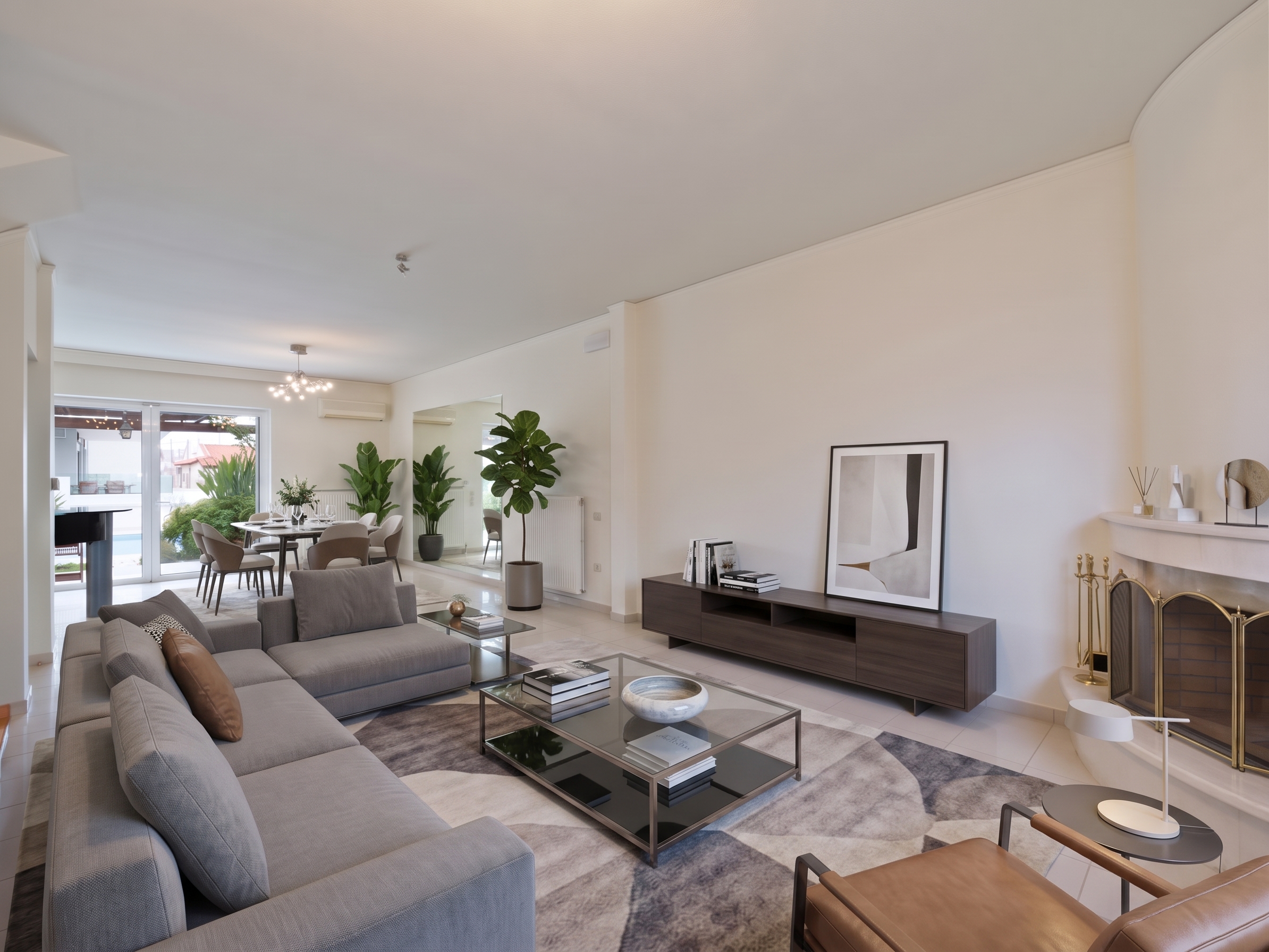 Luxury maisonette with garden & shared pool in Marousi [AI-modified]