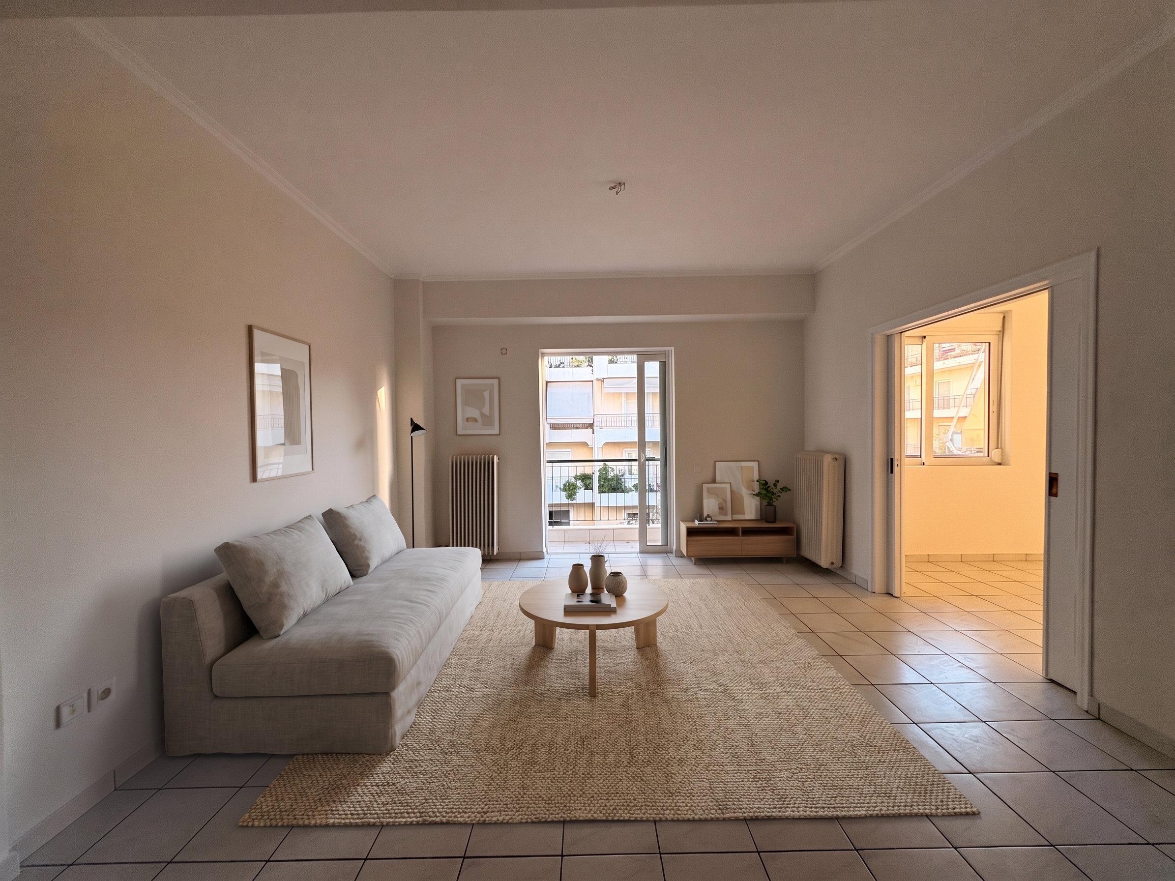 Comfortable, bright apartment with parking in Zografou [AI-modified]