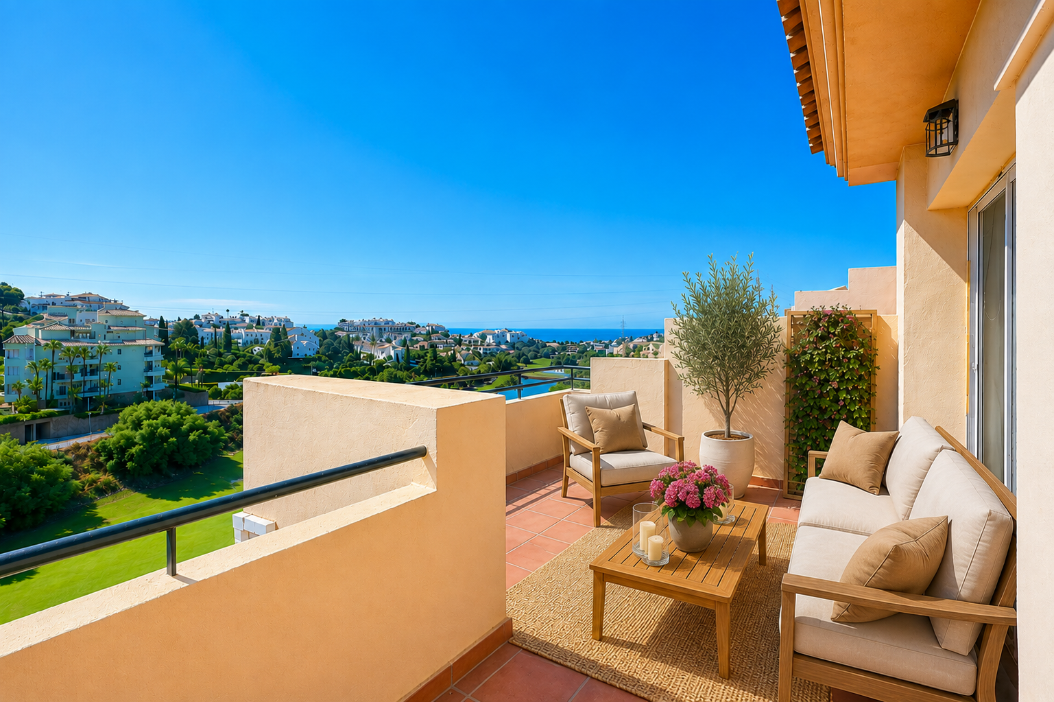 Duplex penthouse with sea and golf views – Riviera del Sol