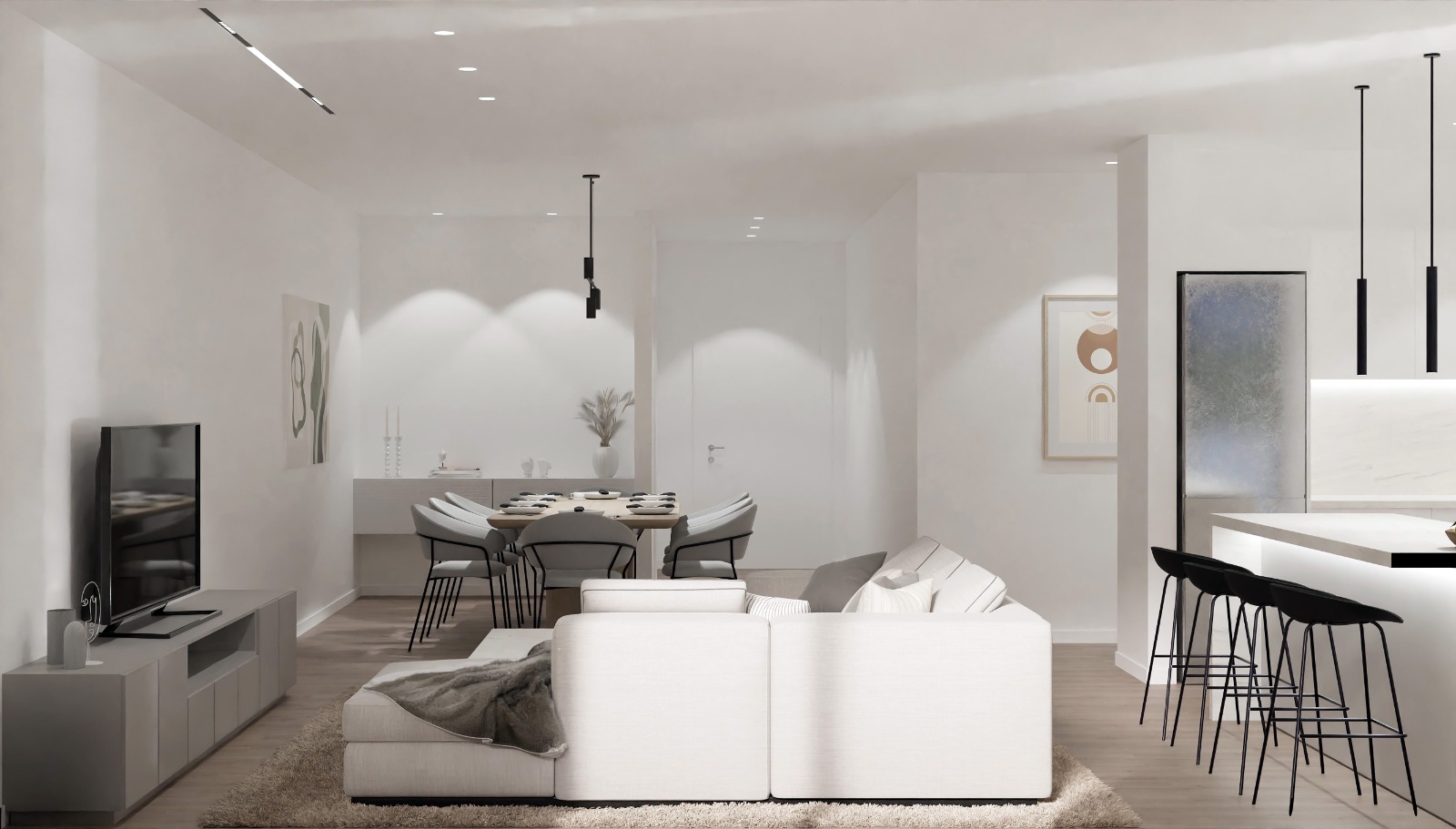 Newly built 120 sq.m. 4th floor apartment with parking