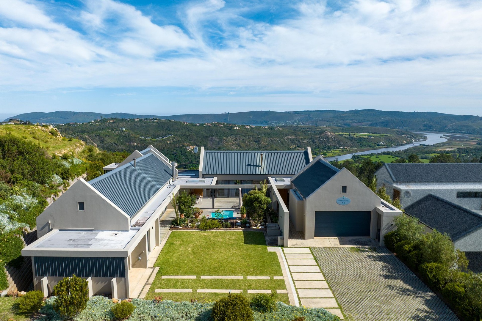 Elegant Single-Level home with Panoramic River & Mountain Views
