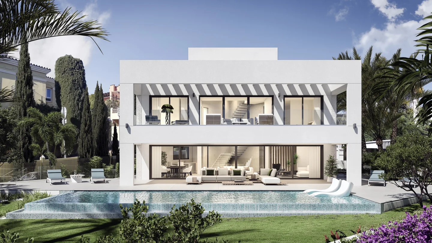 Strandseite Guadalmina: Fantastische Moderne-Villa in Guadalmina Baja