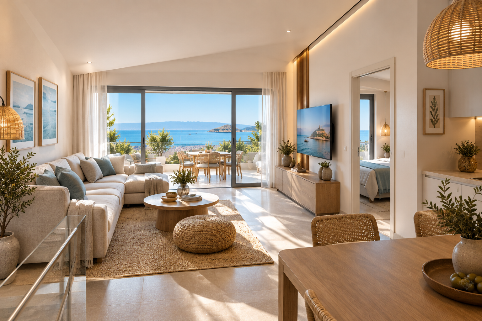 Seaside residence with sea views & large terraces in Myloi, Argolida