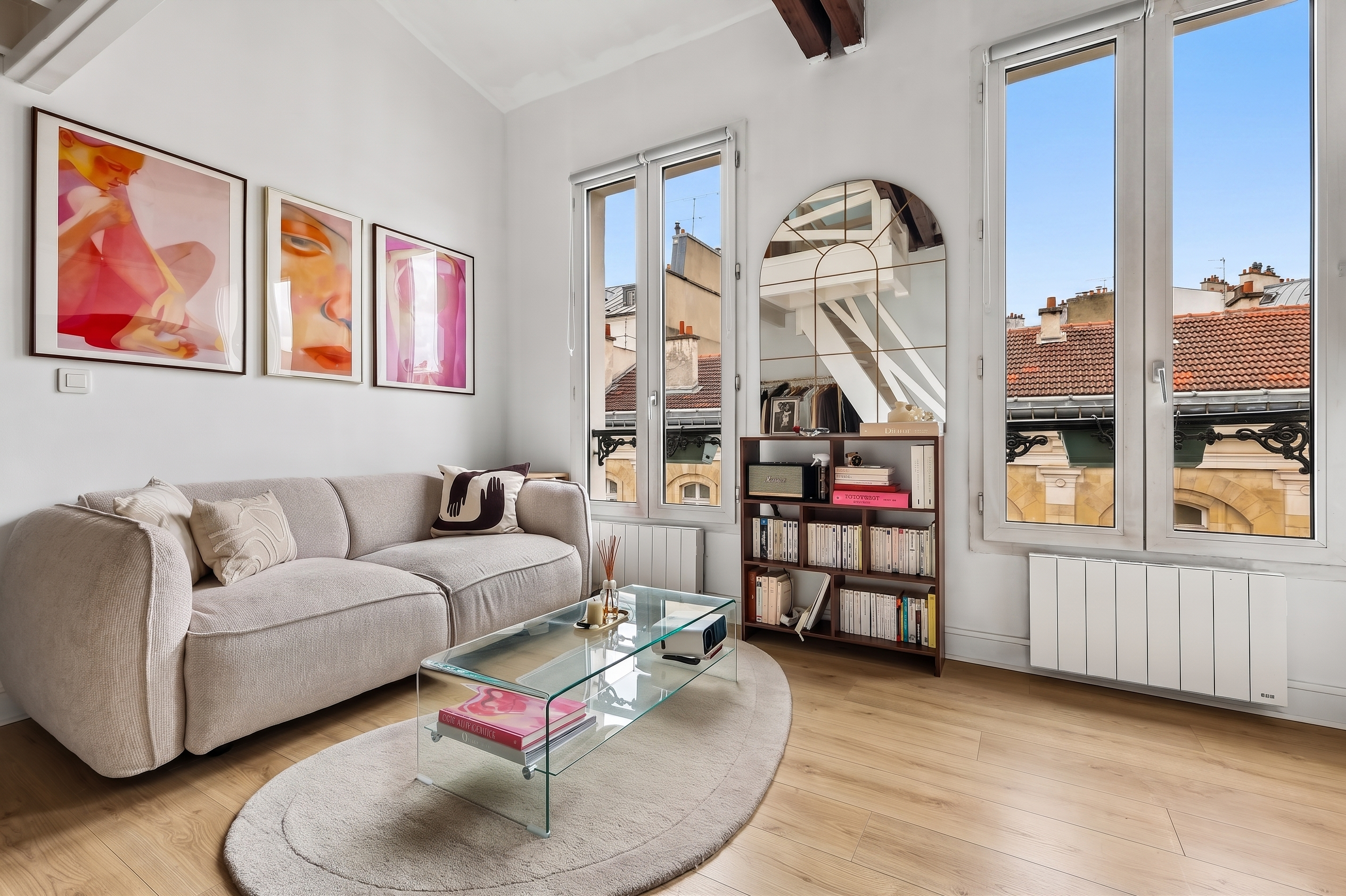 Duplex with character and open-sky view.