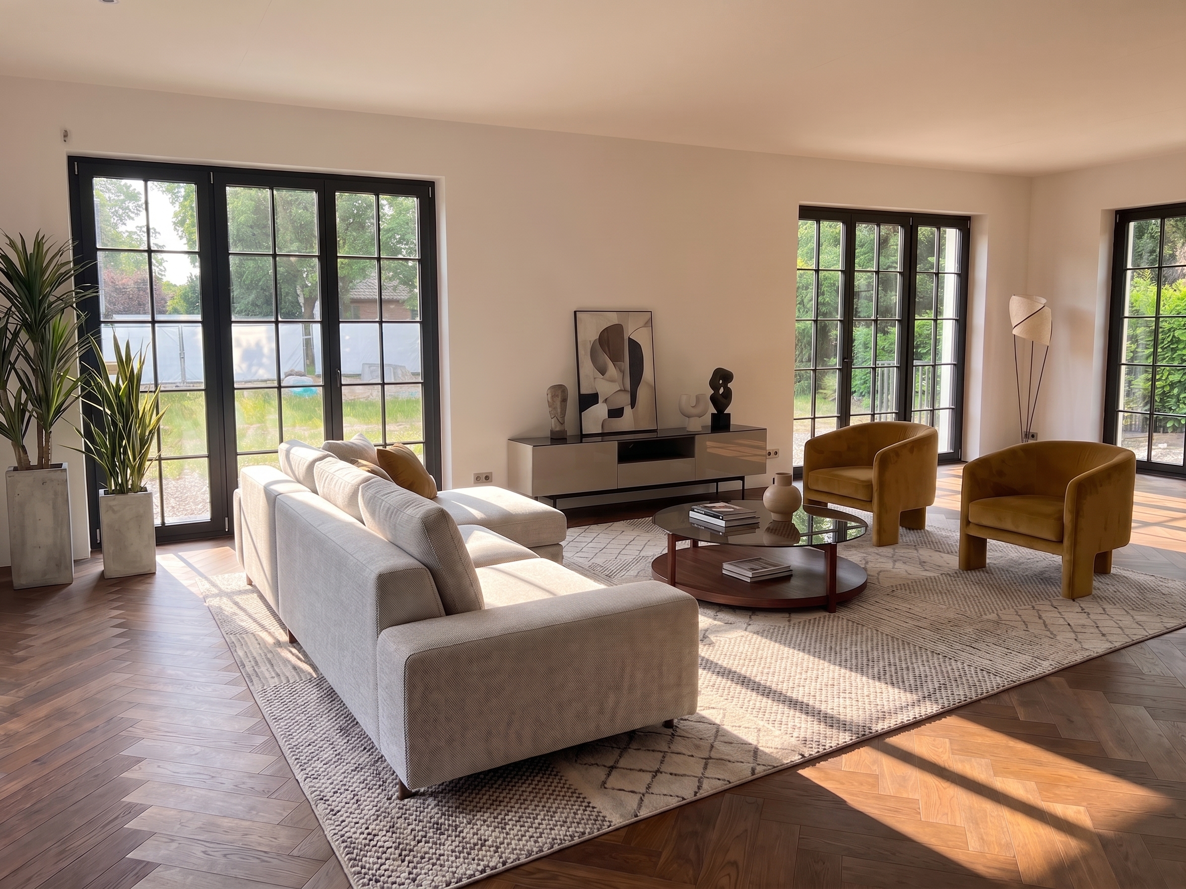 Luxurious, modern duplex apartment with large terrace in prime residential location [AI-modified]