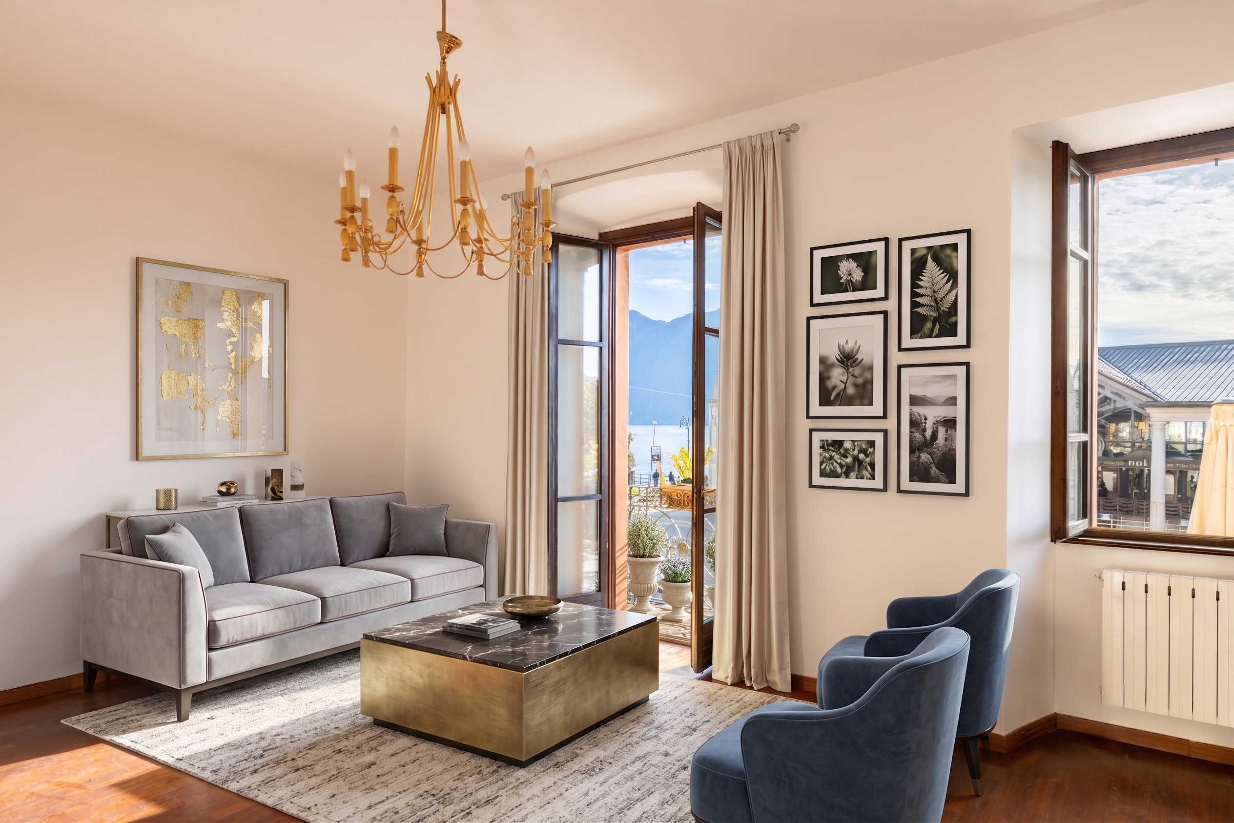The Elegance of Piazza Ranzoni: Exclusive Four Rooms Lakefront Apartment