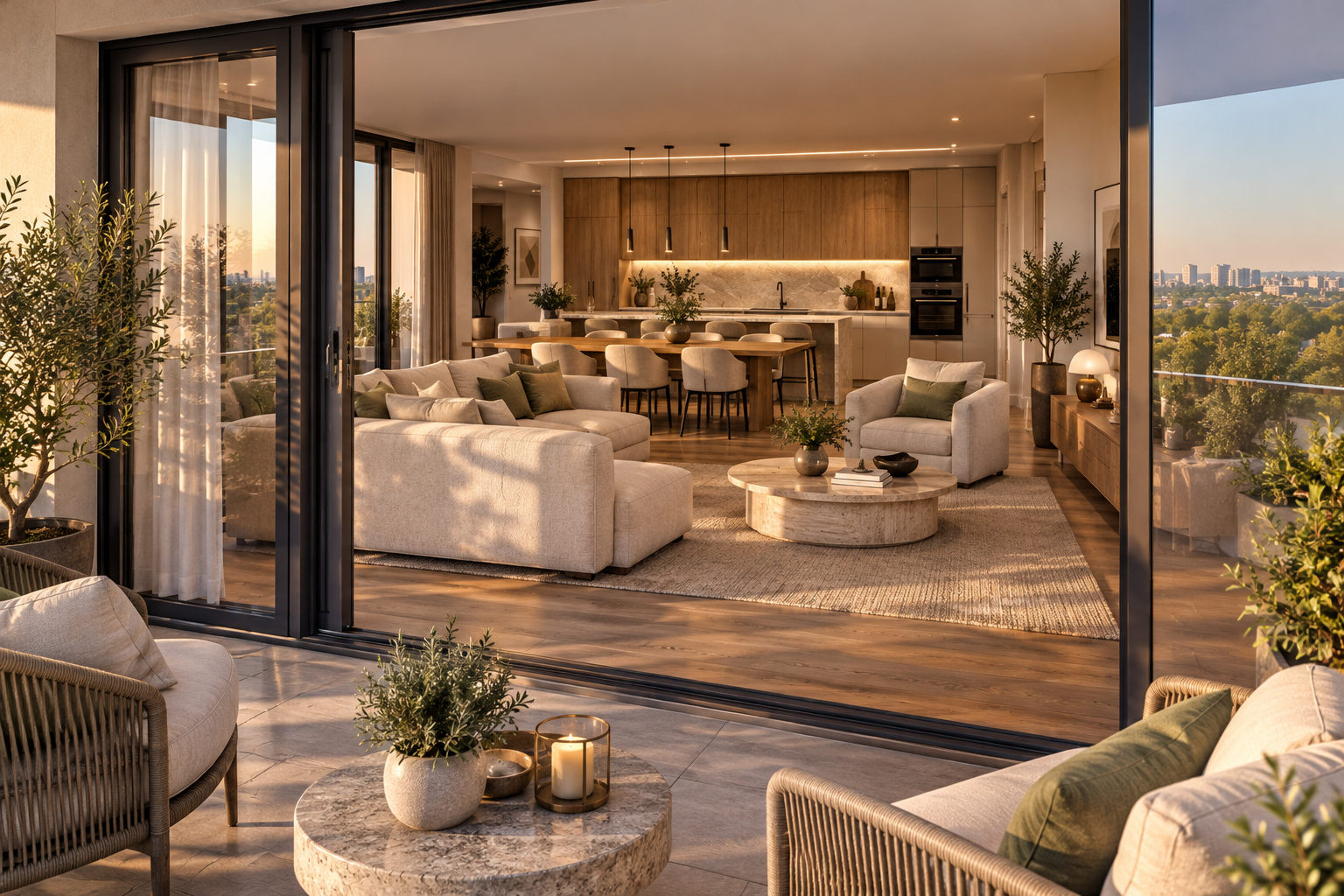 Renovated two-bedroom with a view
