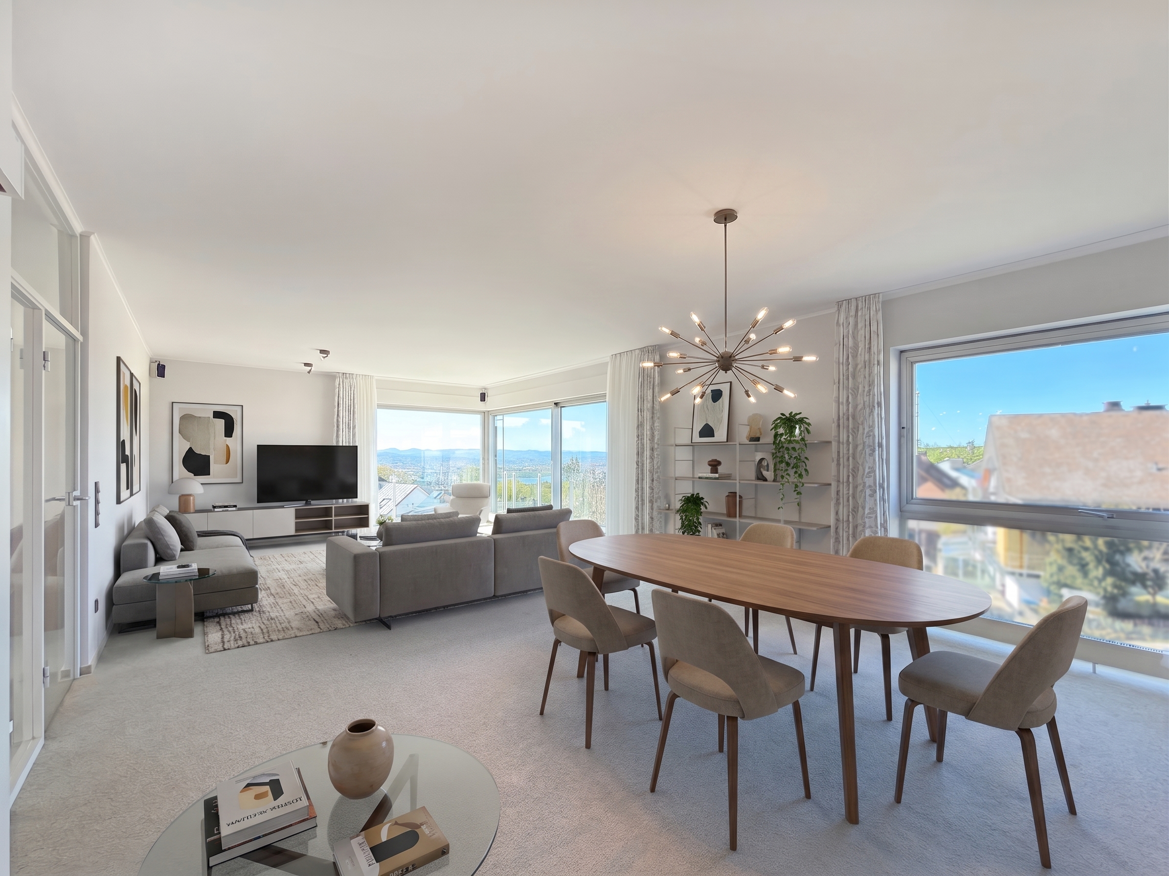 Freistehendes Einfamilienhaus mit Rhein-Panoramablick und zusätzlichem Grundstück