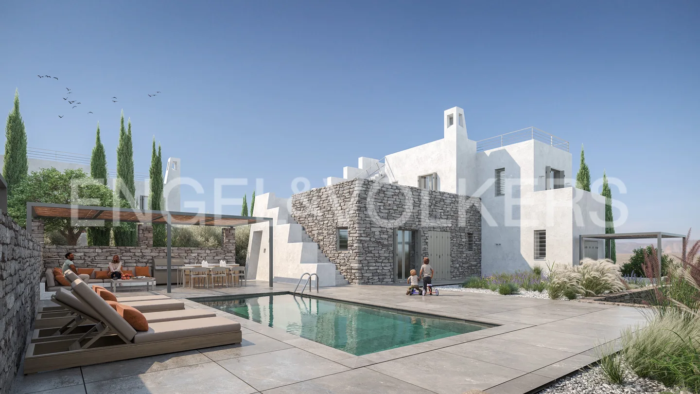 Under-Construction Villa with Swimming Pool in Pounda, Paros