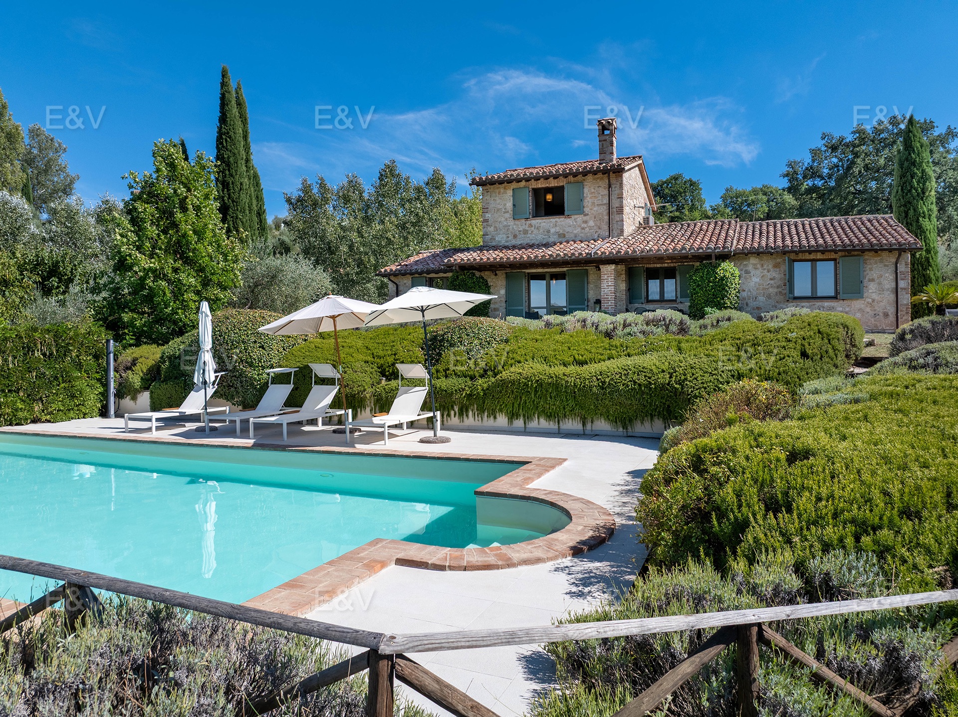 Stunning stone farmhouse with a swimming pool and panoramic views