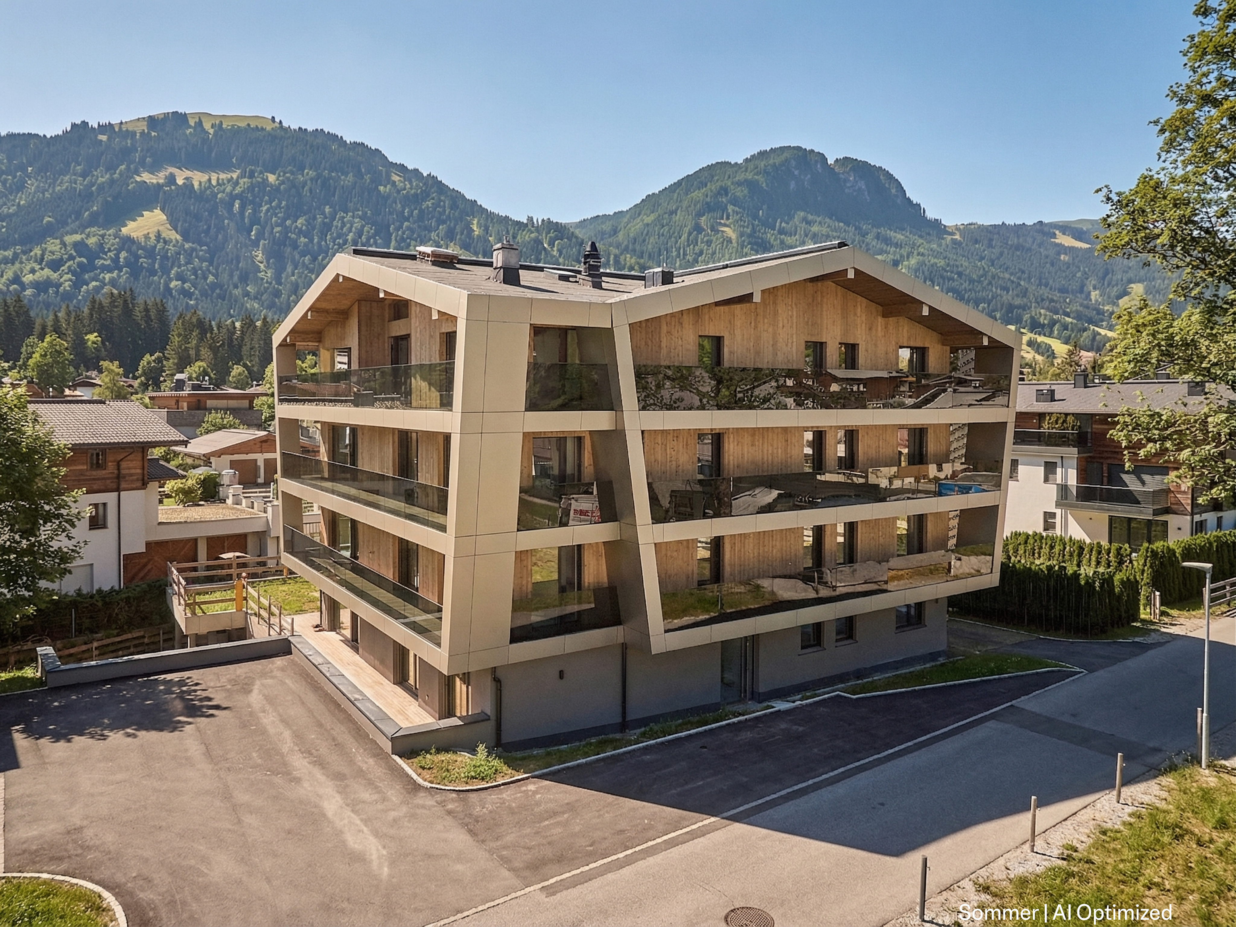 New-build apartments at the foot of Bichlalm