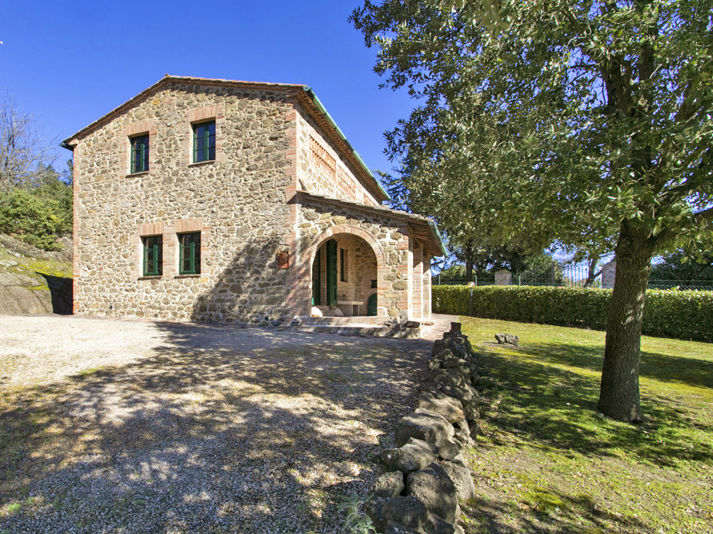 Typisch toskanisches Bauernhaus mit Blick