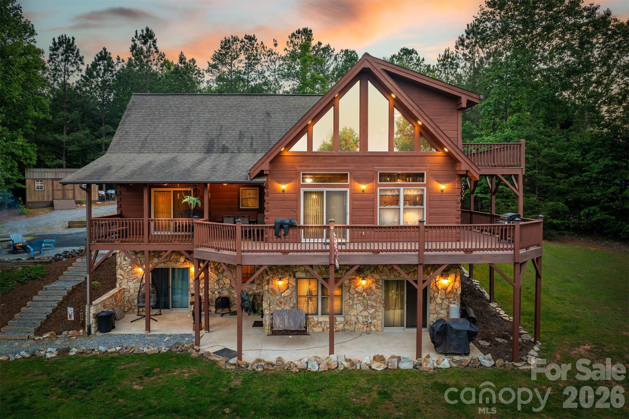 Handcrafted Log Home with Private In-Law Suite and Views