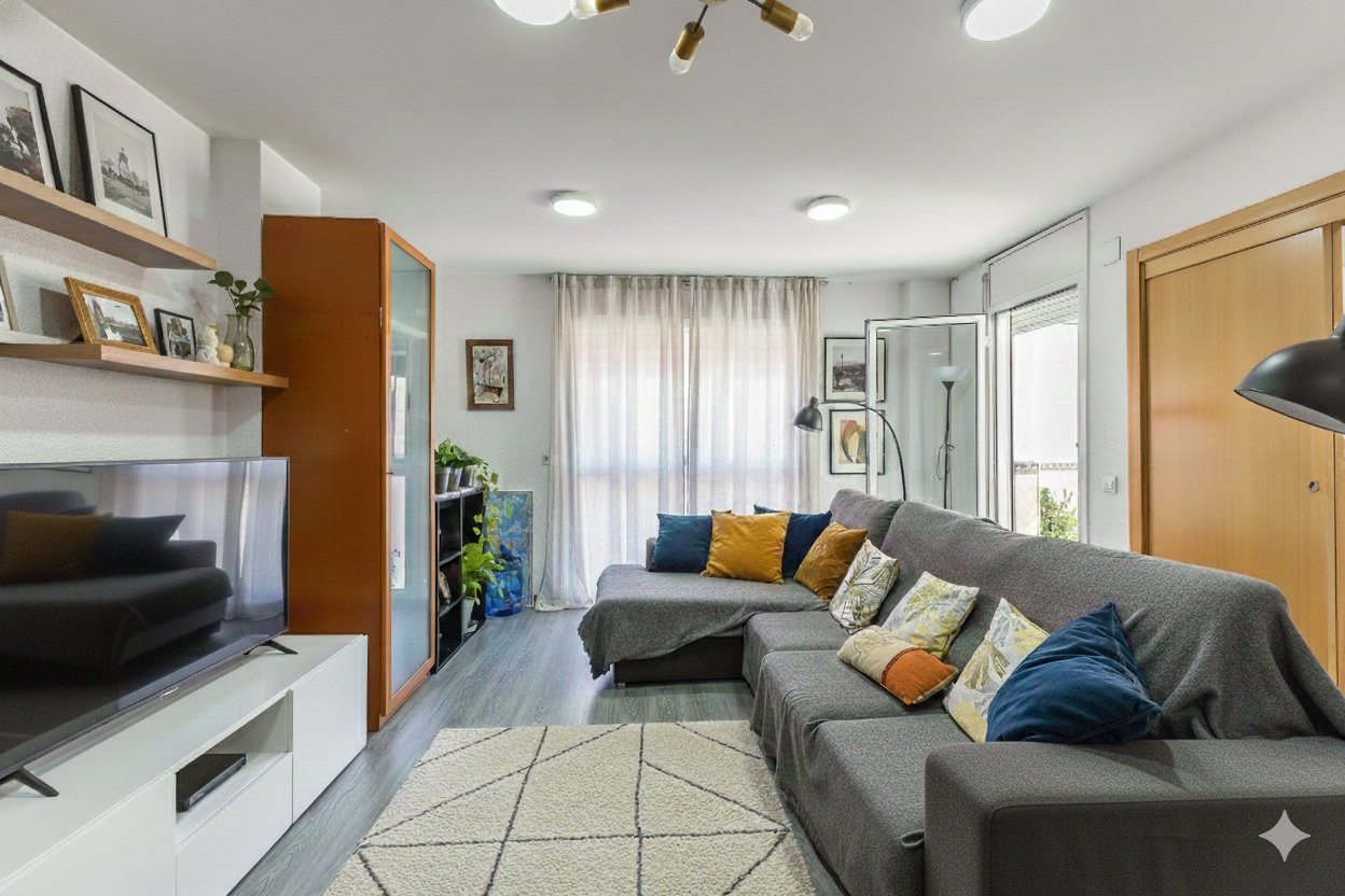 Excelente piso, exterior de 4 habitaciones.