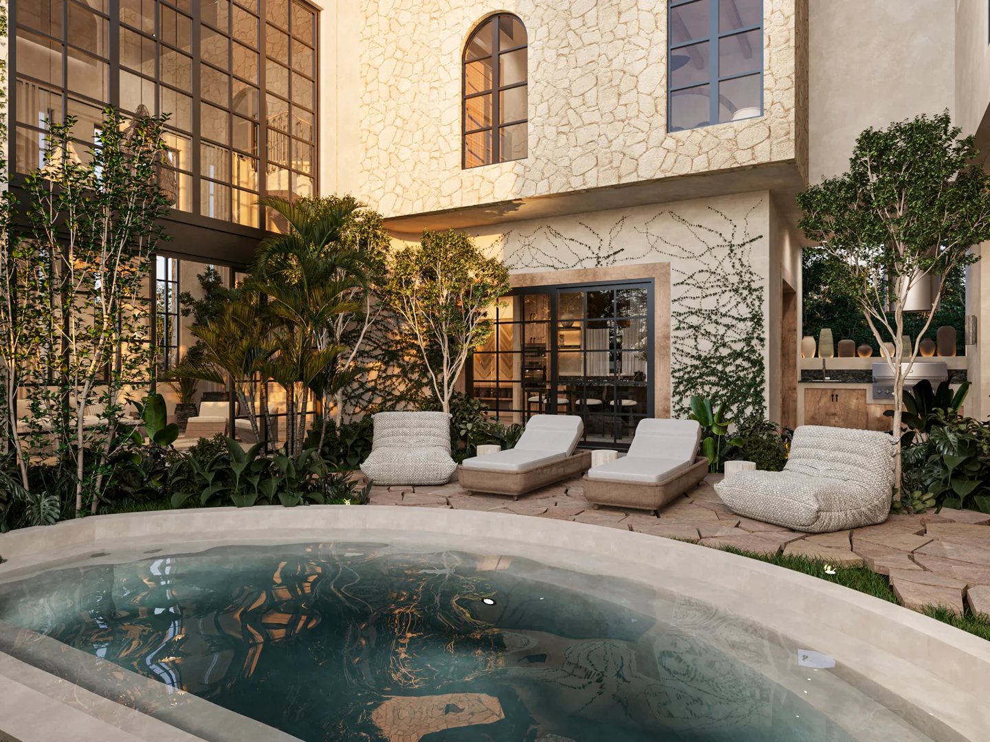 Private Four-Bedroom Architectural Villa Near the Beach 5