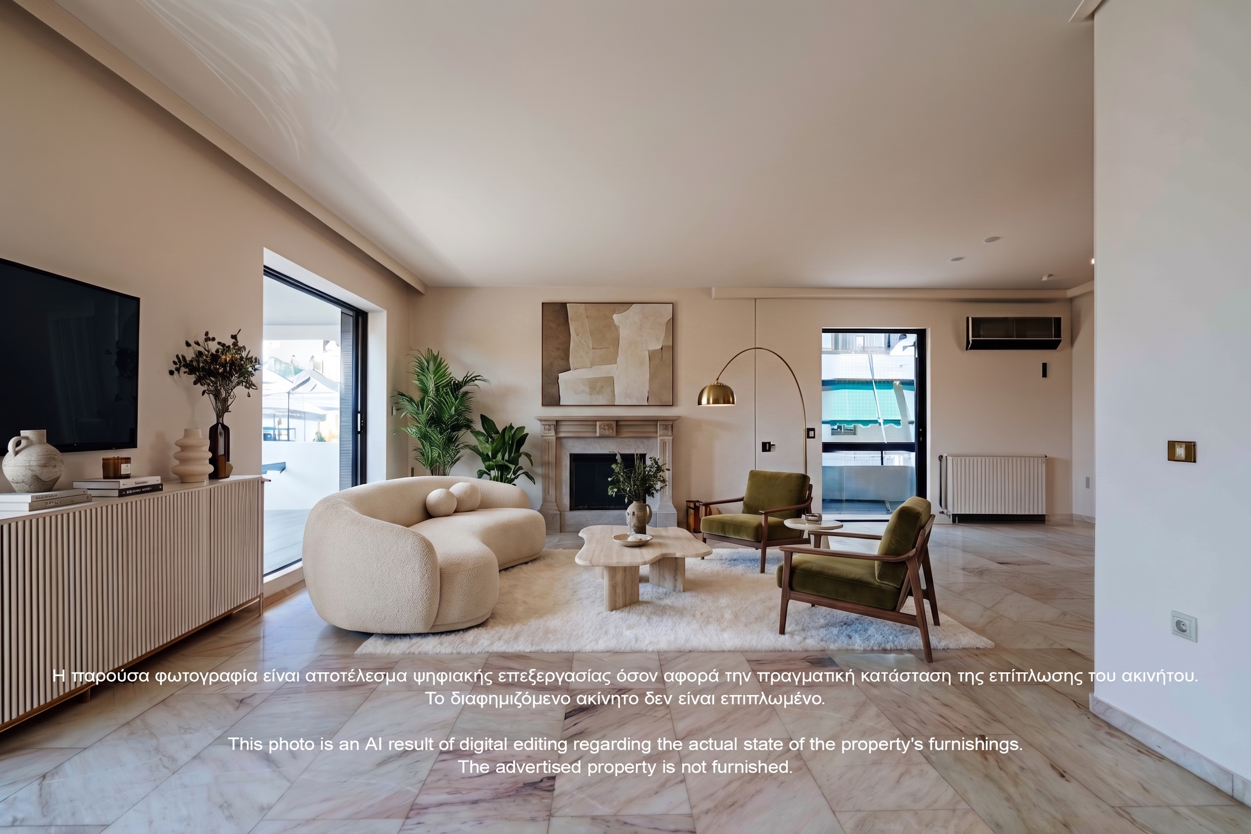 Bright Top-Floor Apartment with Panoramic Views near Glyfada Golf