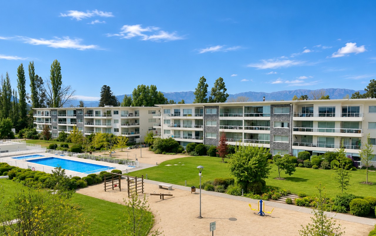Departamento con orientación Norte en Condominio Vista Linderos