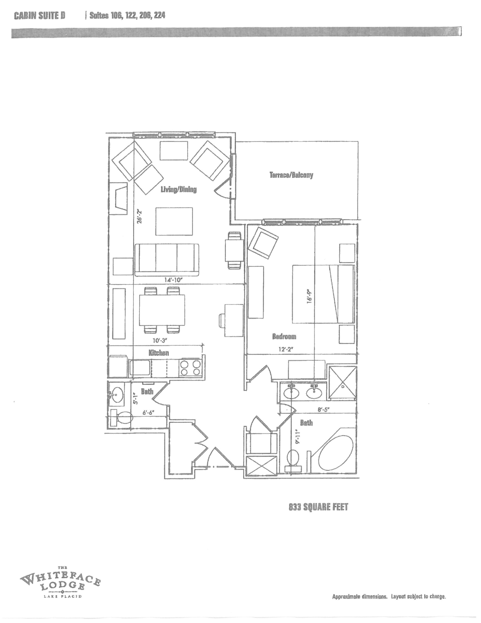 1 BR, 1.5 BA with Owner's locker at Whiteface Lodge
