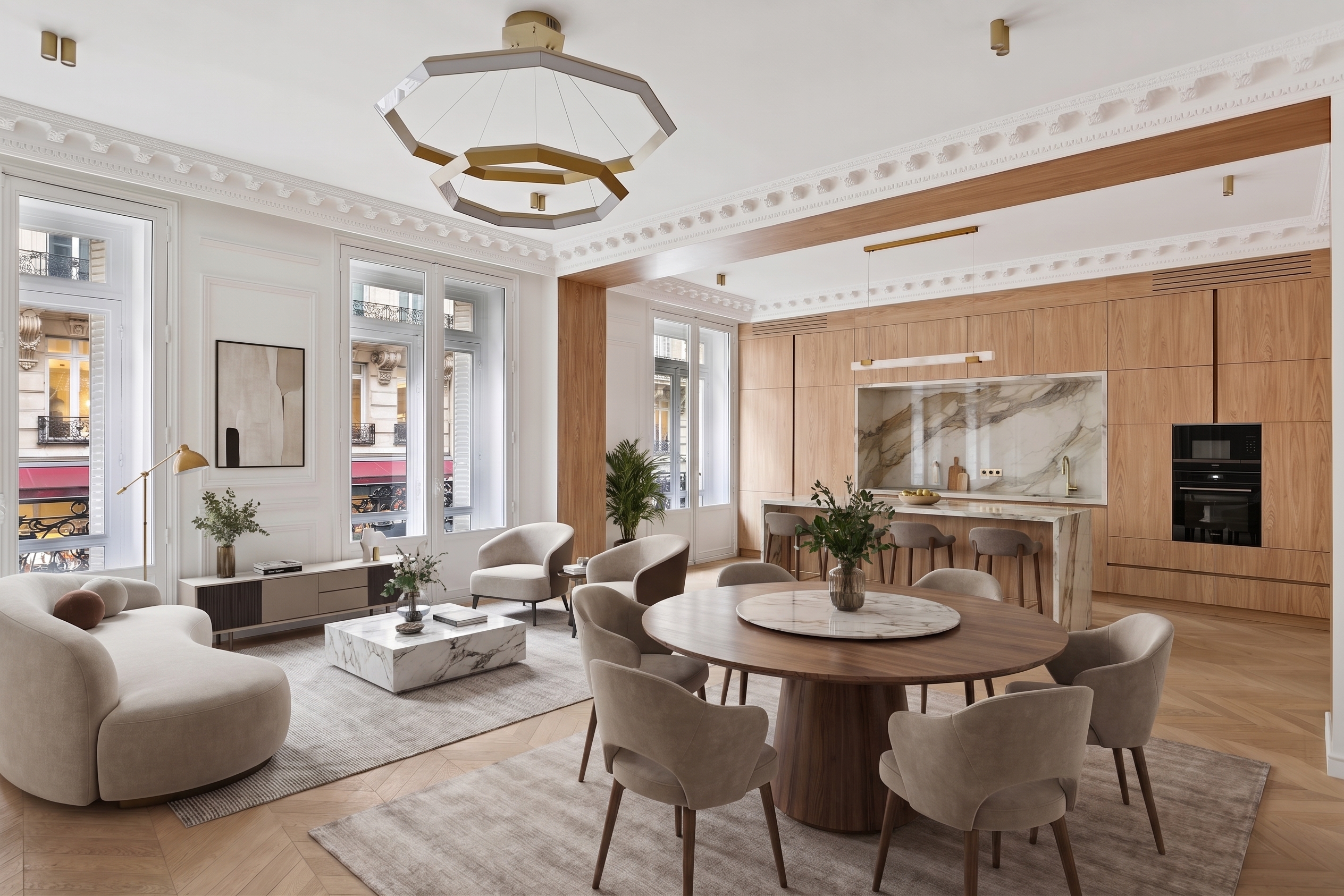 Appartement de luxe – 2 suites – Triangle d'Or