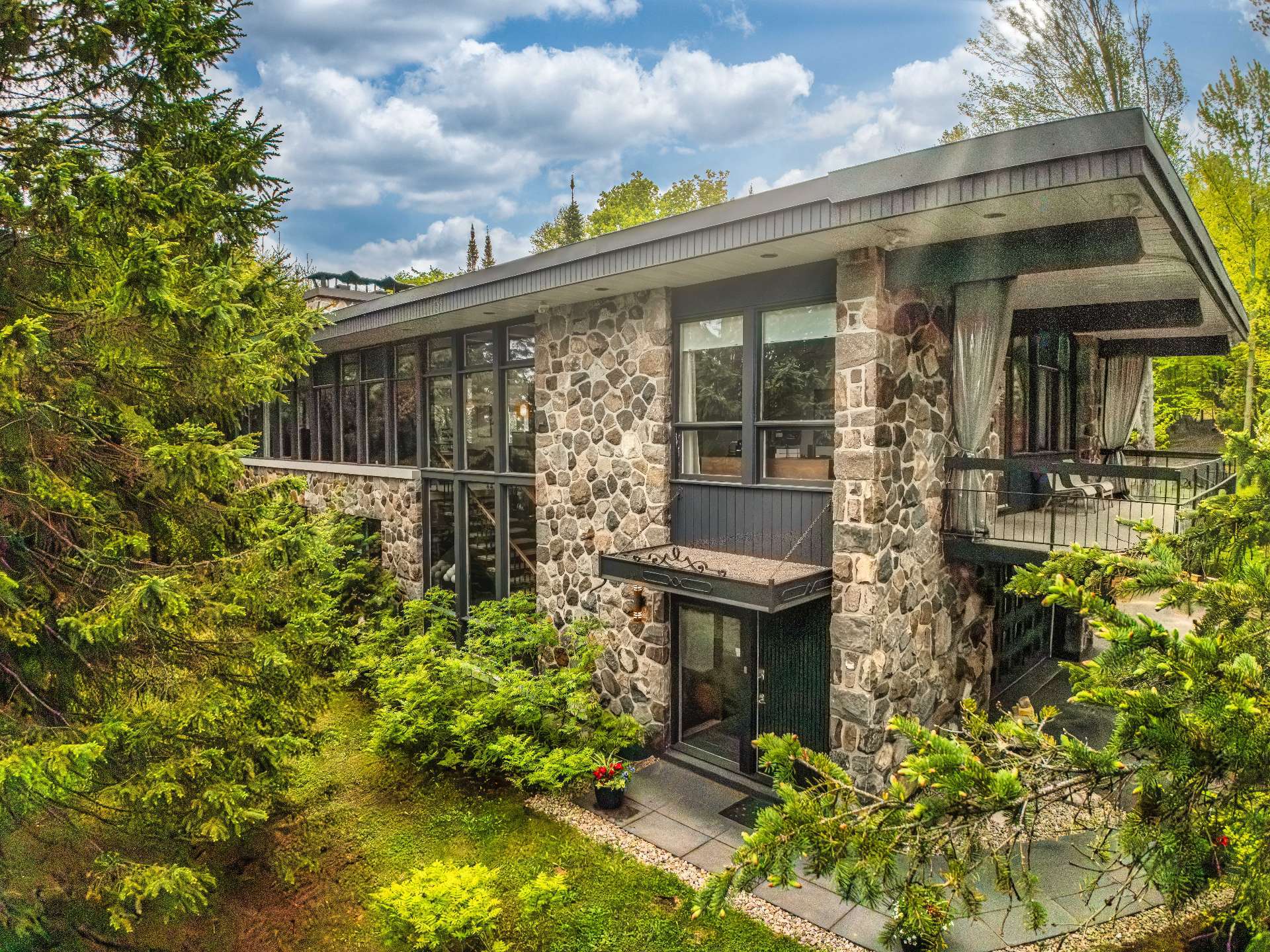 Renovated mid-century-modern residence