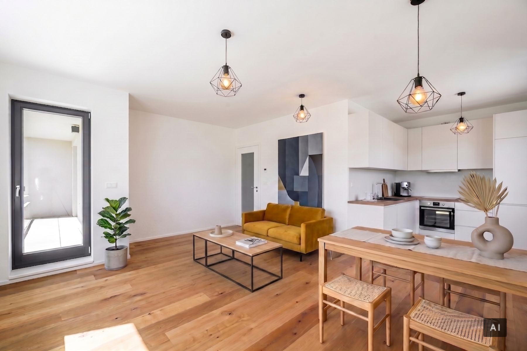 Sale of a modern 2+kt apartment with a balcony, its own heat pump, and a garage parking space