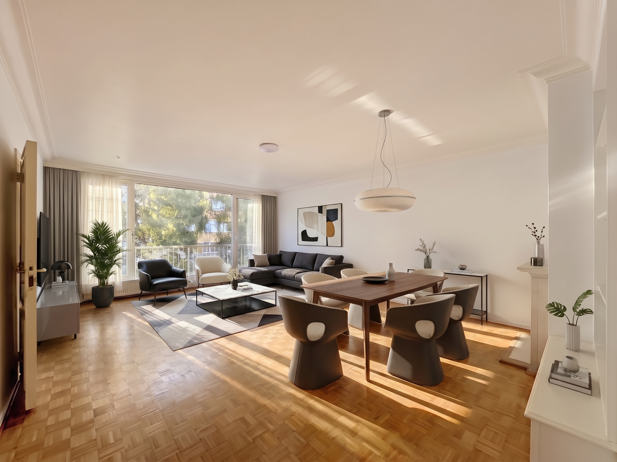 Elegant 2-Bedroom Apartment with Parking – Sought-After Area [AI-modified]