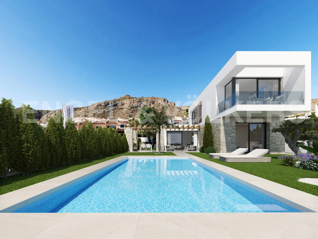 Modern luxury villa with beautiful views