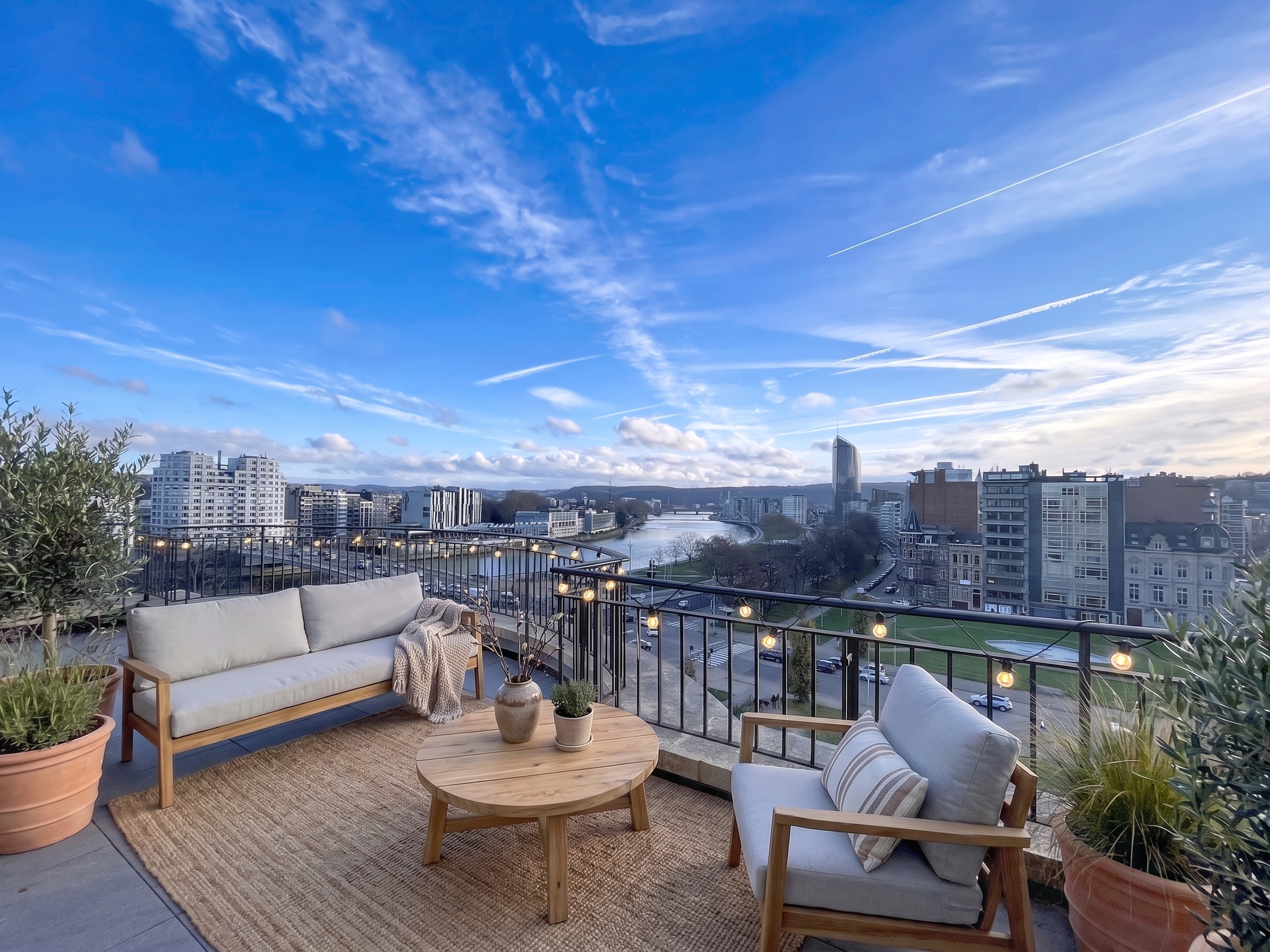 Exceptional penthouse at the Terraces of Liège – 370 m², 4 bedrooms, 2 parking spaces