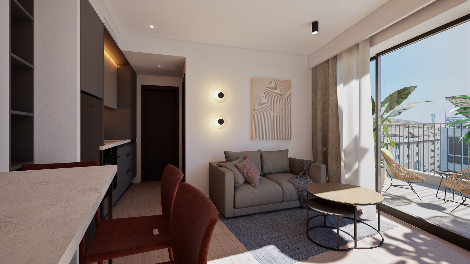 7th-floor investment apartment in the city center
