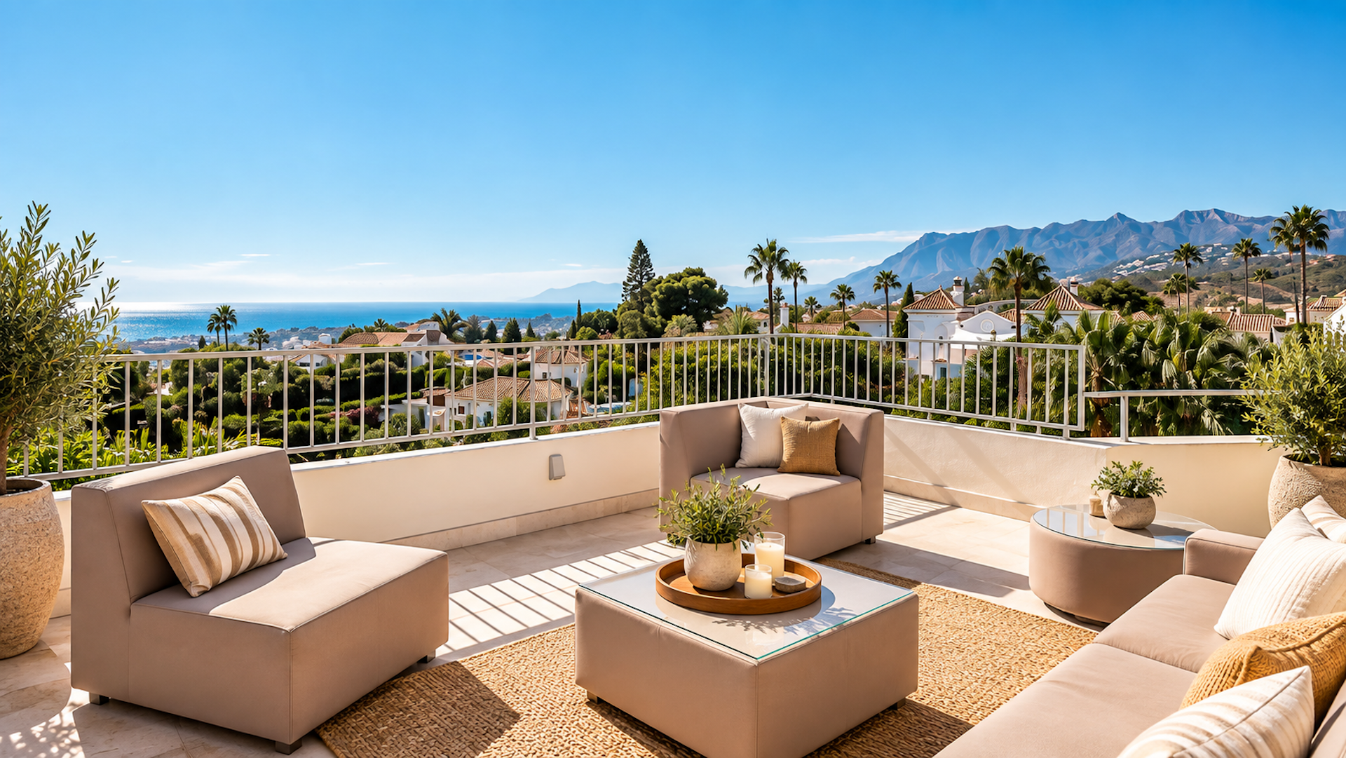 Contemporary Villa with Panoramic Sea and Mountain Views in El Rosario, Marbella East