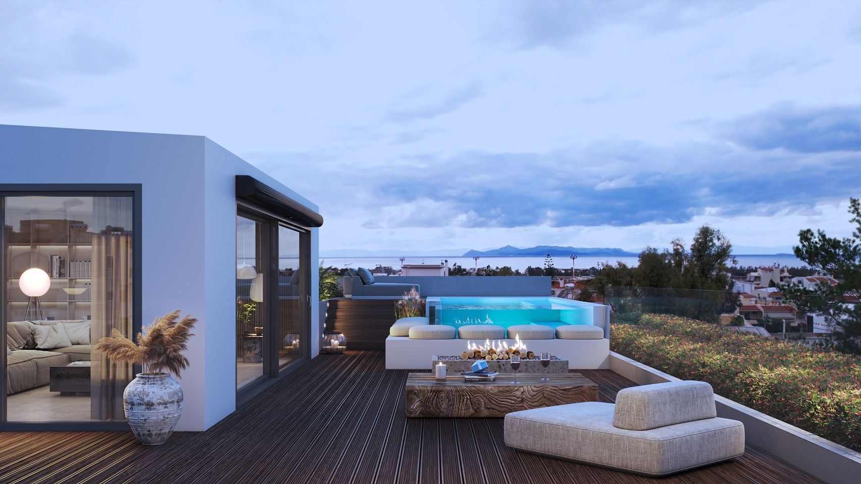 Modern 3-bedroom penthouse in Glyfada with private jacuzzi
