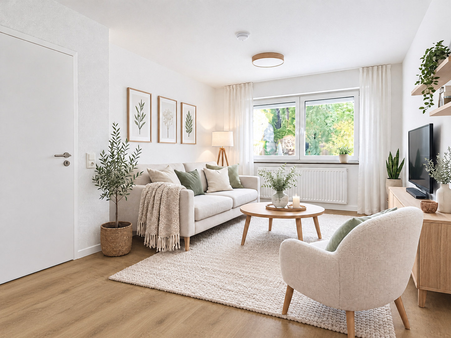 Sofort einziehen! 3-Zimmer-Wohnung mit Terrasse und Garten [KI-modifiziert]