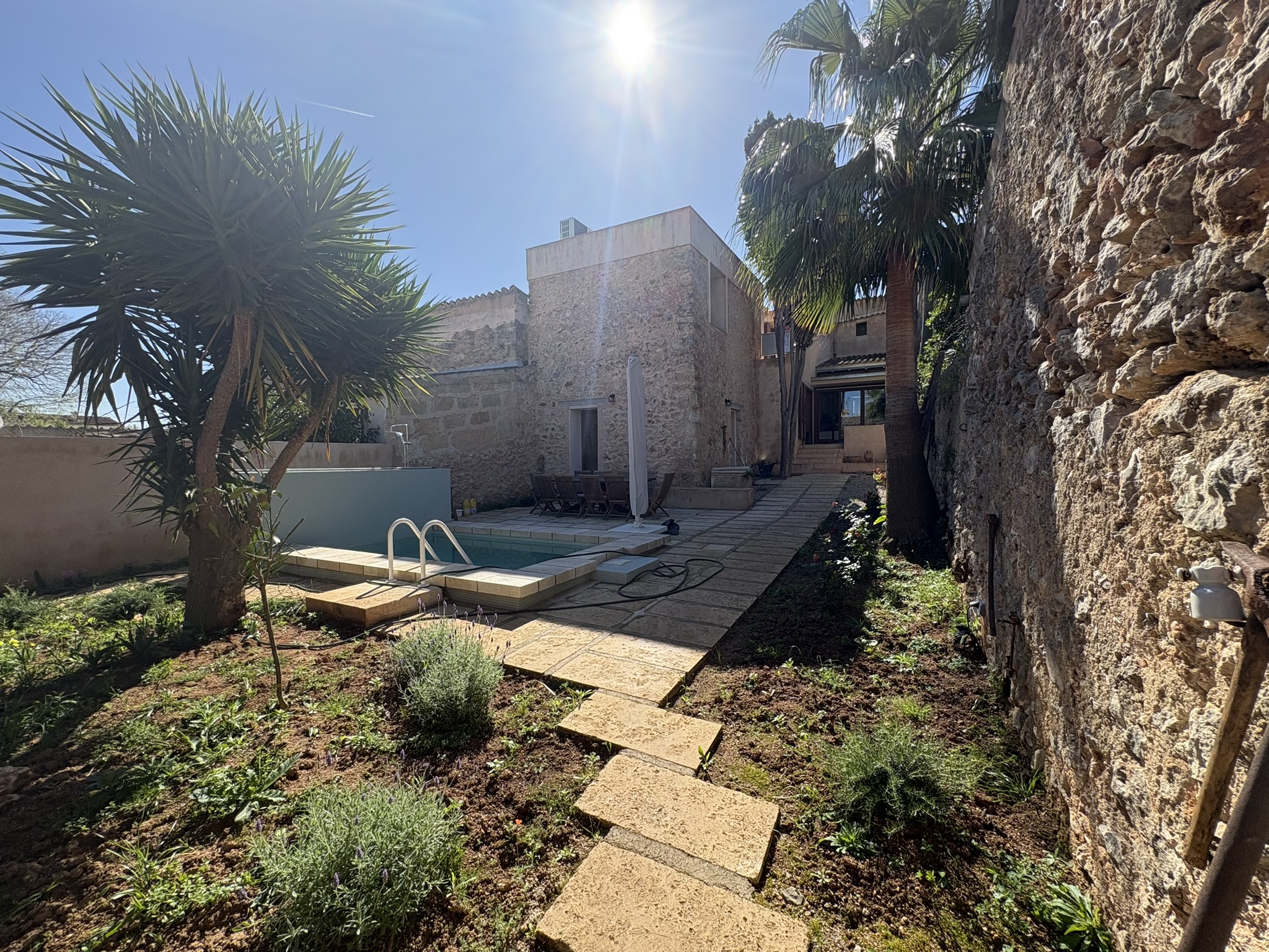 Very large renovated village house with parking and a small pool